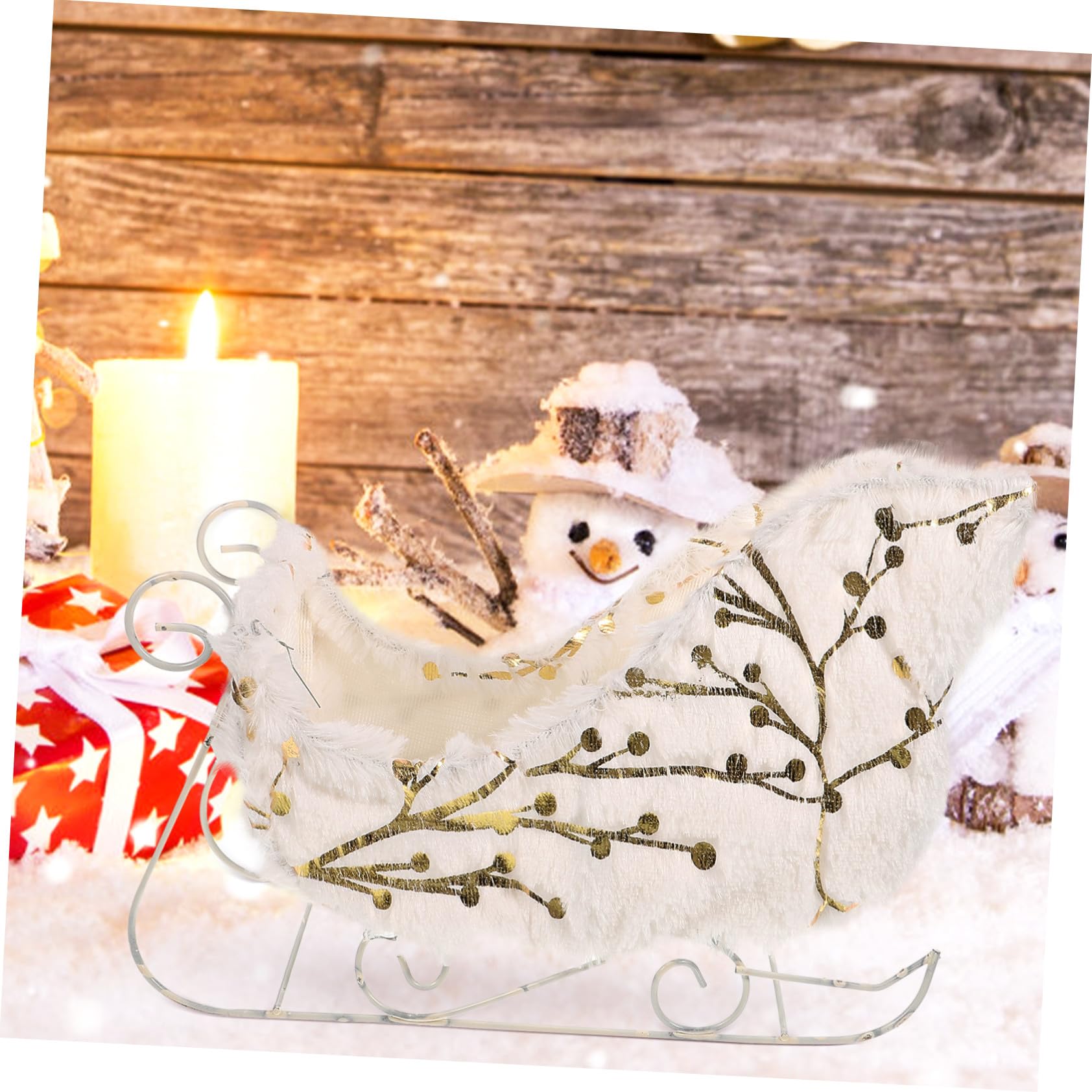 Decoración Navidad De Escritorio Ligero para Centro De Mesa Adorno Festivo para Hogar y Fiesta Navideña
