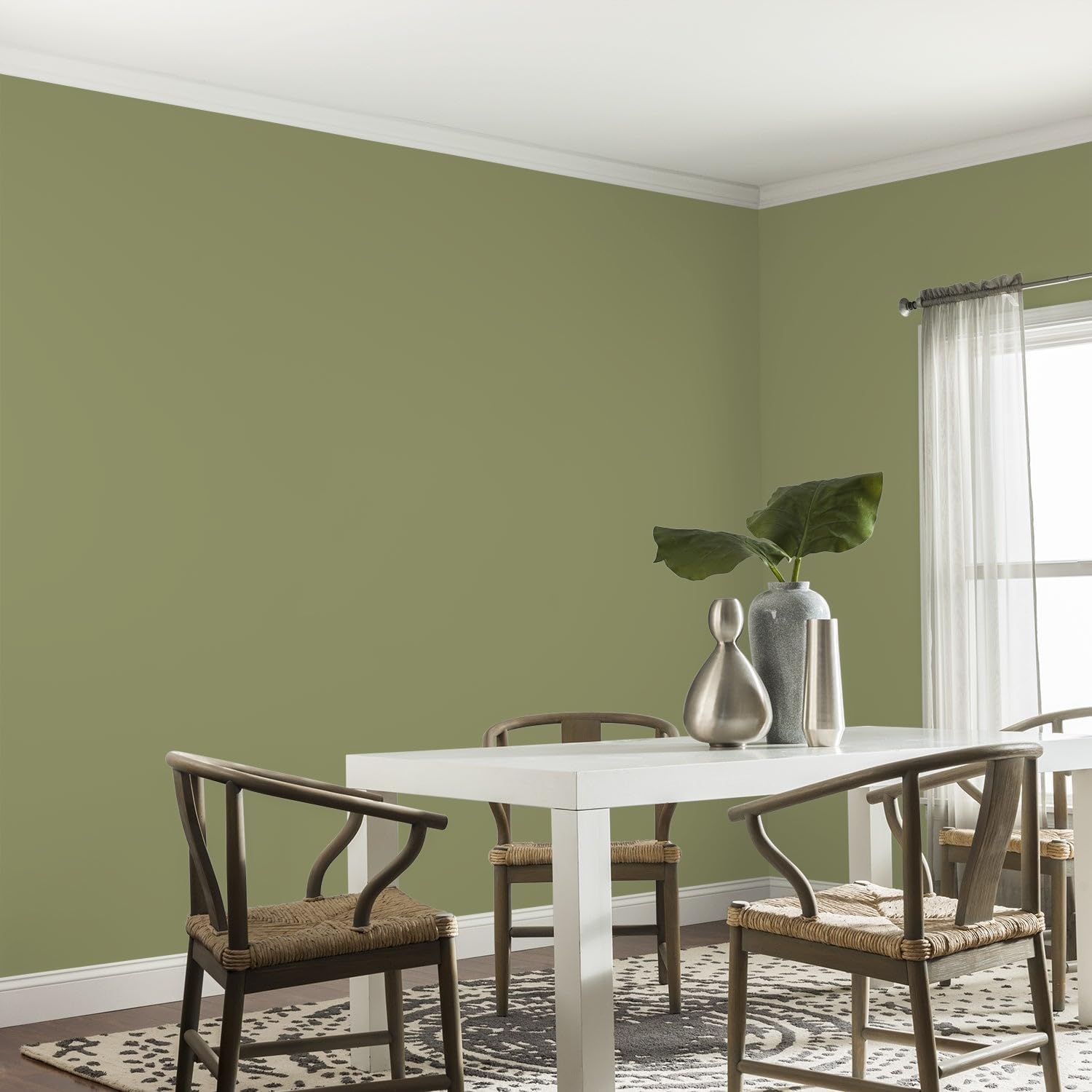 Glidden Interior Paint + Primer: Sage/Paid in Full, One Coat, Eggshell, 1-Gallon