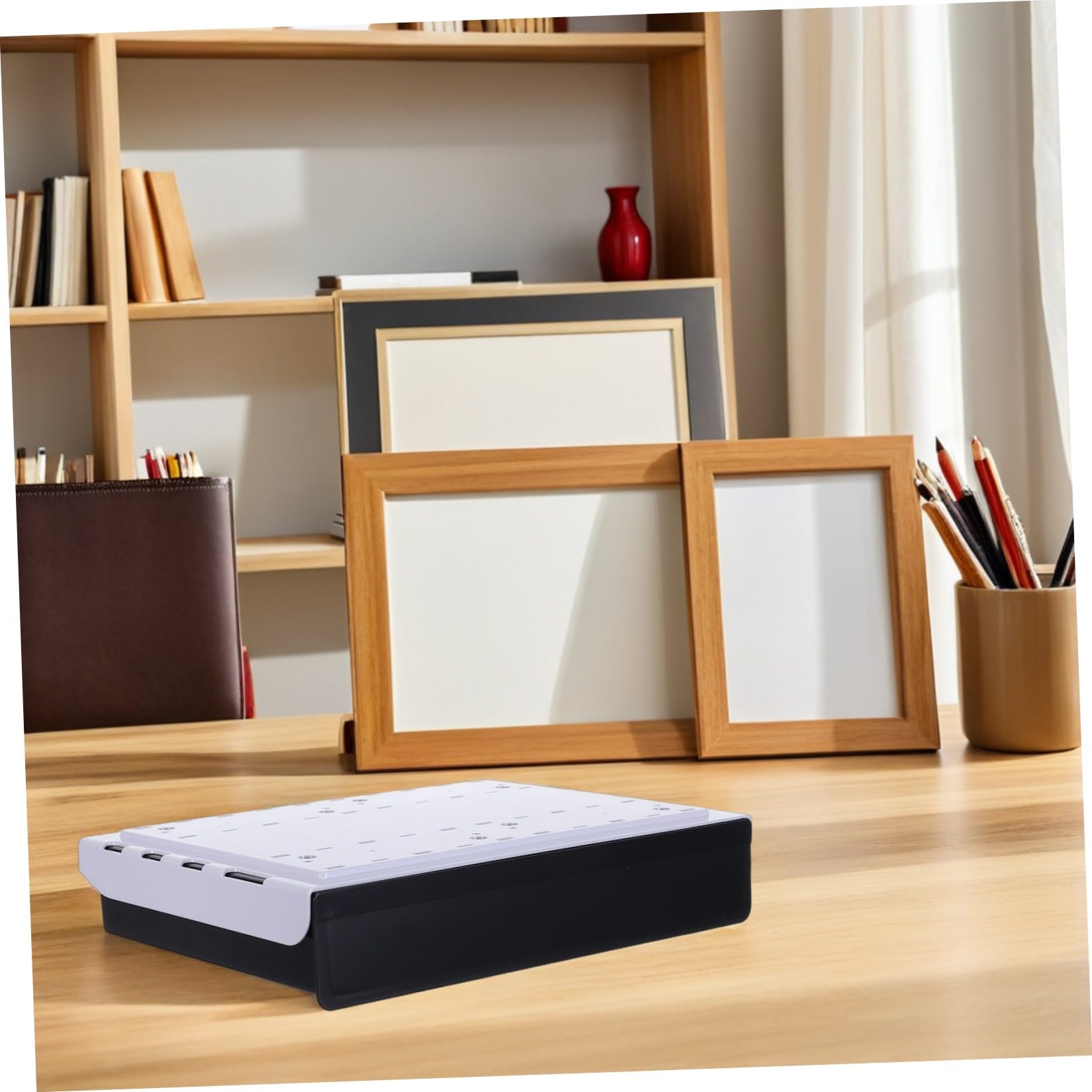 SOLUSTRE Organizzatore da Cassetto Invisibile Scrivania con Vassoio Portaoggetti Struttura Salvaspazio per Ufficio e Casa Design Compatto e Funzionale