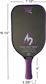 Elongated Shape Pickleball Paddle | Aramid Weave Surface