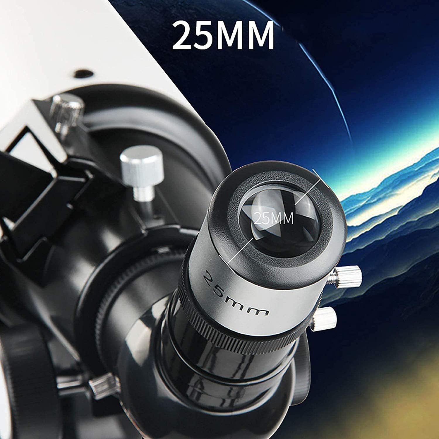 Astronomical Telescope,Profession Stargazing Telescopes for Adult Beginners,80mm Astronomy Refractor Telescope,with Adjustable Tripod,Eyepiece 10mm/25mm