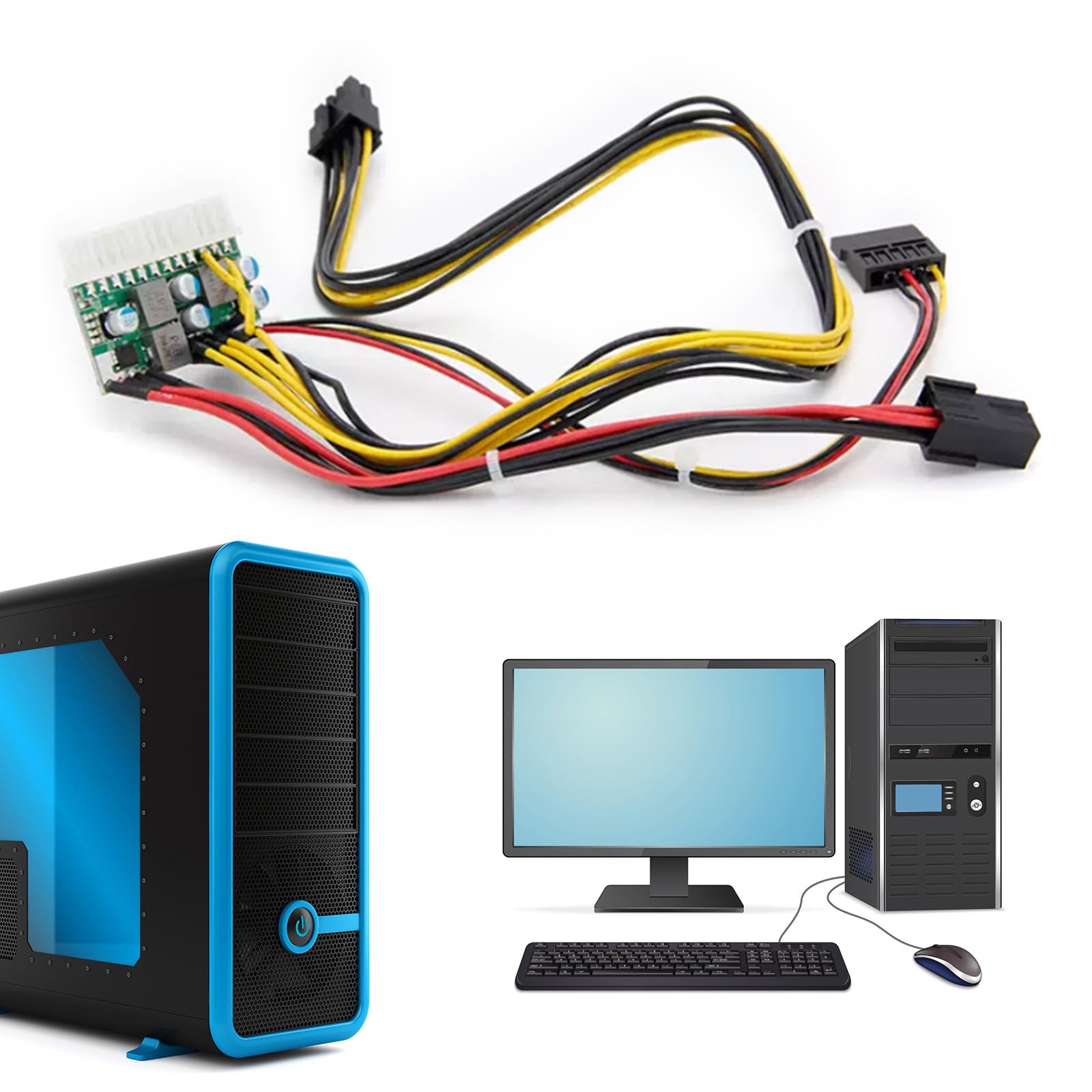 Módulo de fuente de alimentación DCATX de 300 W con entrada de 6 pines para compatibilidad de hardware de PC
