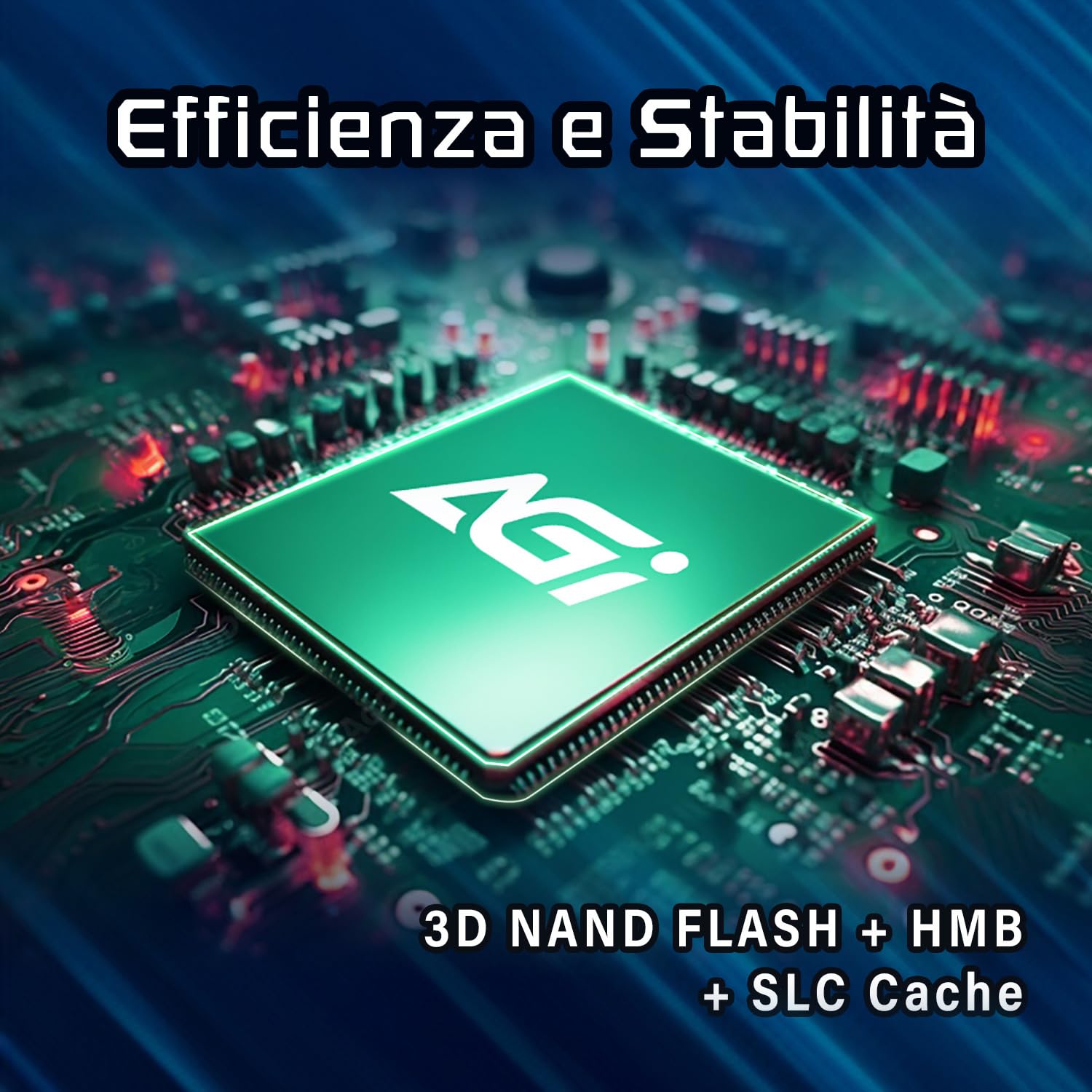 AGI AI298 512GB SSD Interno M.2 NVMe PCIe Gen3x4 2280 per PC Laptop | Velocità di lettura 2200MB/s, Supporto 3D NAND e SLC Cache. Compatibile con laptop e desktop computer