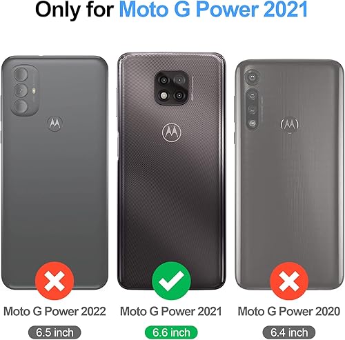 Miniatura 2 de Antsturdy Motorola Moto G Power 2021 - Funda tipo cartera con tarjetero para mujeres y hombres, funda para teléfono Moto G Power 2021 con bloqueo