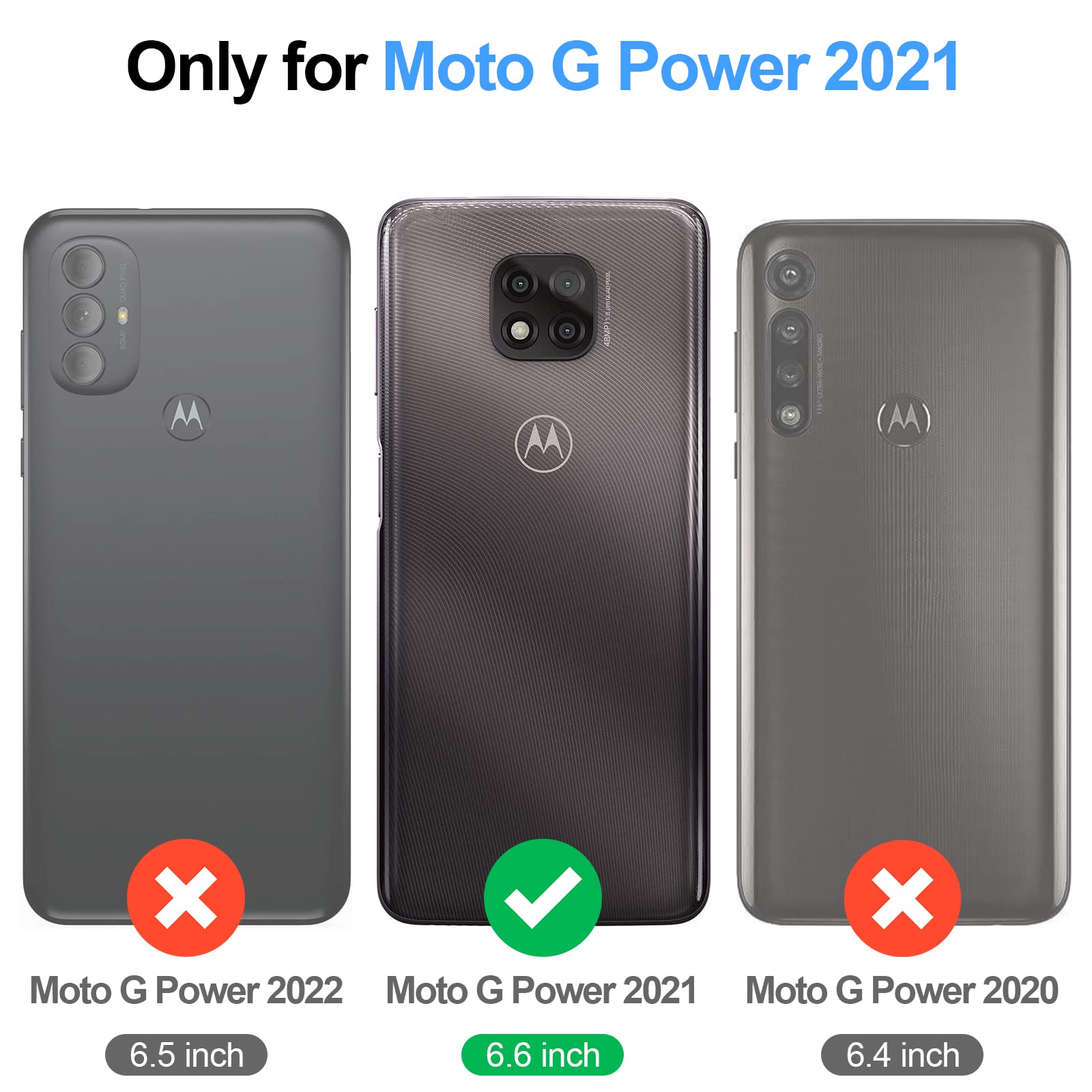 Antsturdy Motorola Moto G Power 2021 Wallet case with Card Holder for Women Men,Moto G Power 2021 Phone case RFID Blocking PU Leather Flip Cover with Strap Zipper Credit Card Slots,Rose Gold