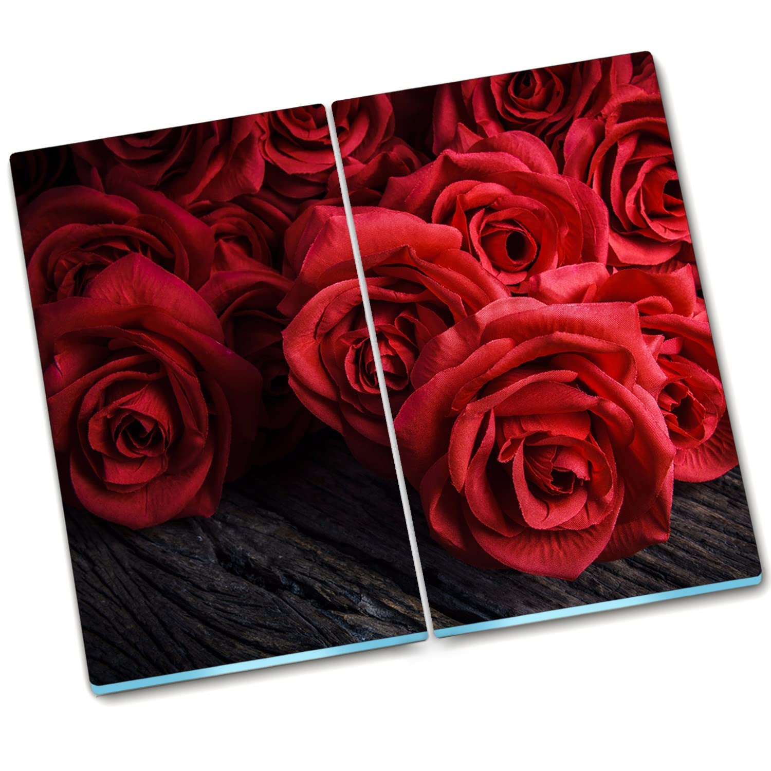 Protection de splash en verre durcie Décormat couvre-plaque roses