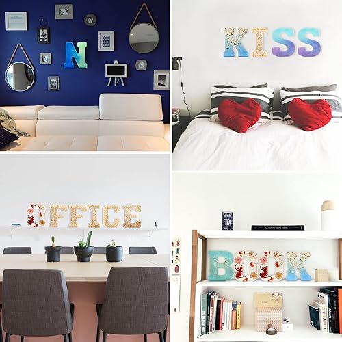 Miniatura 6 de Gartful Moldes de letras grandes de 7 pulgadas para resina, molde de resina epoxi del alfabeto en mayúscula, moldes de silicona 3D gruesa de la A a