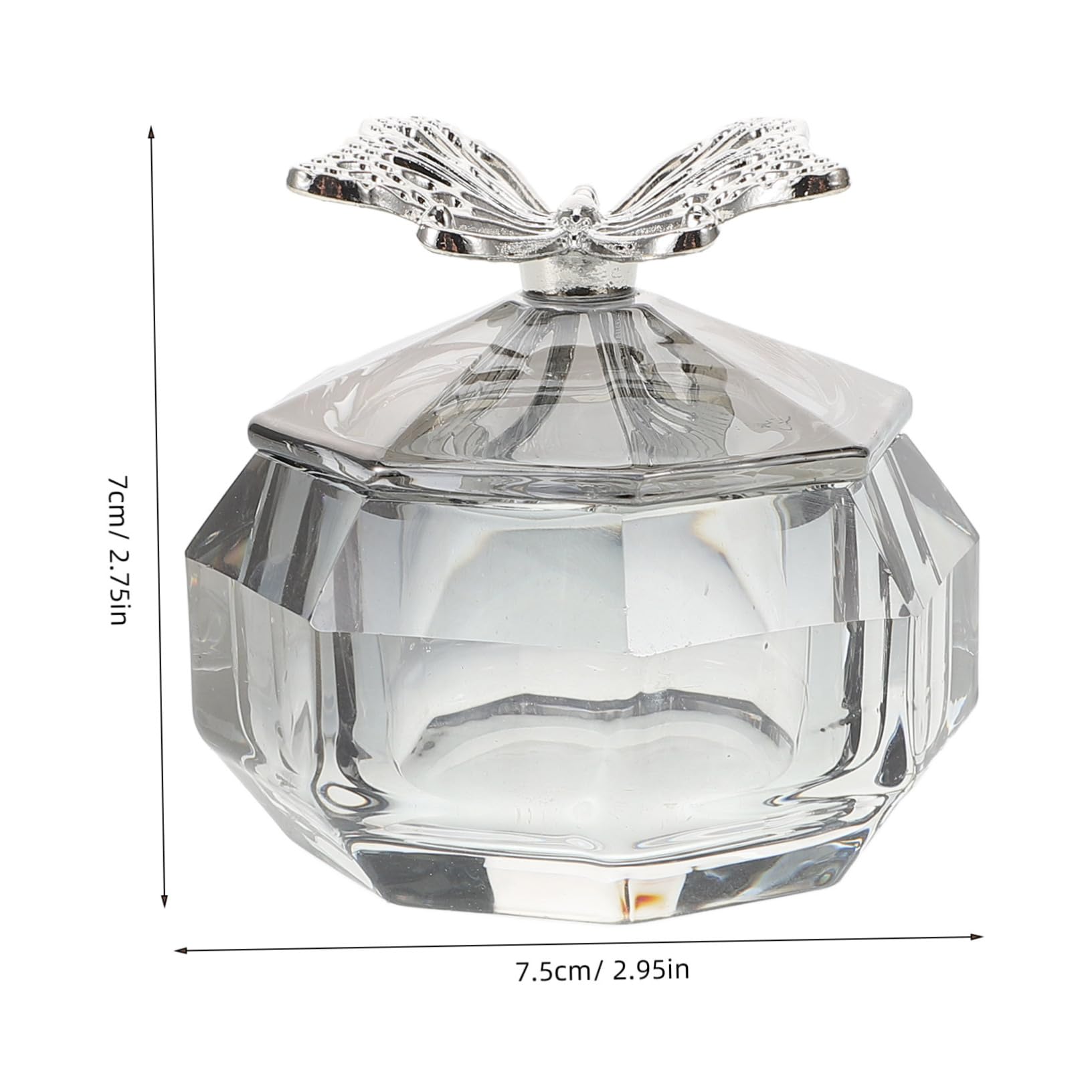 minkissy 5 Piezas Copa de Taza de de cristal Taza de manicura de cristal herramientas de manicura decoración de plato decorativo para con tapas vaso de vidrio para