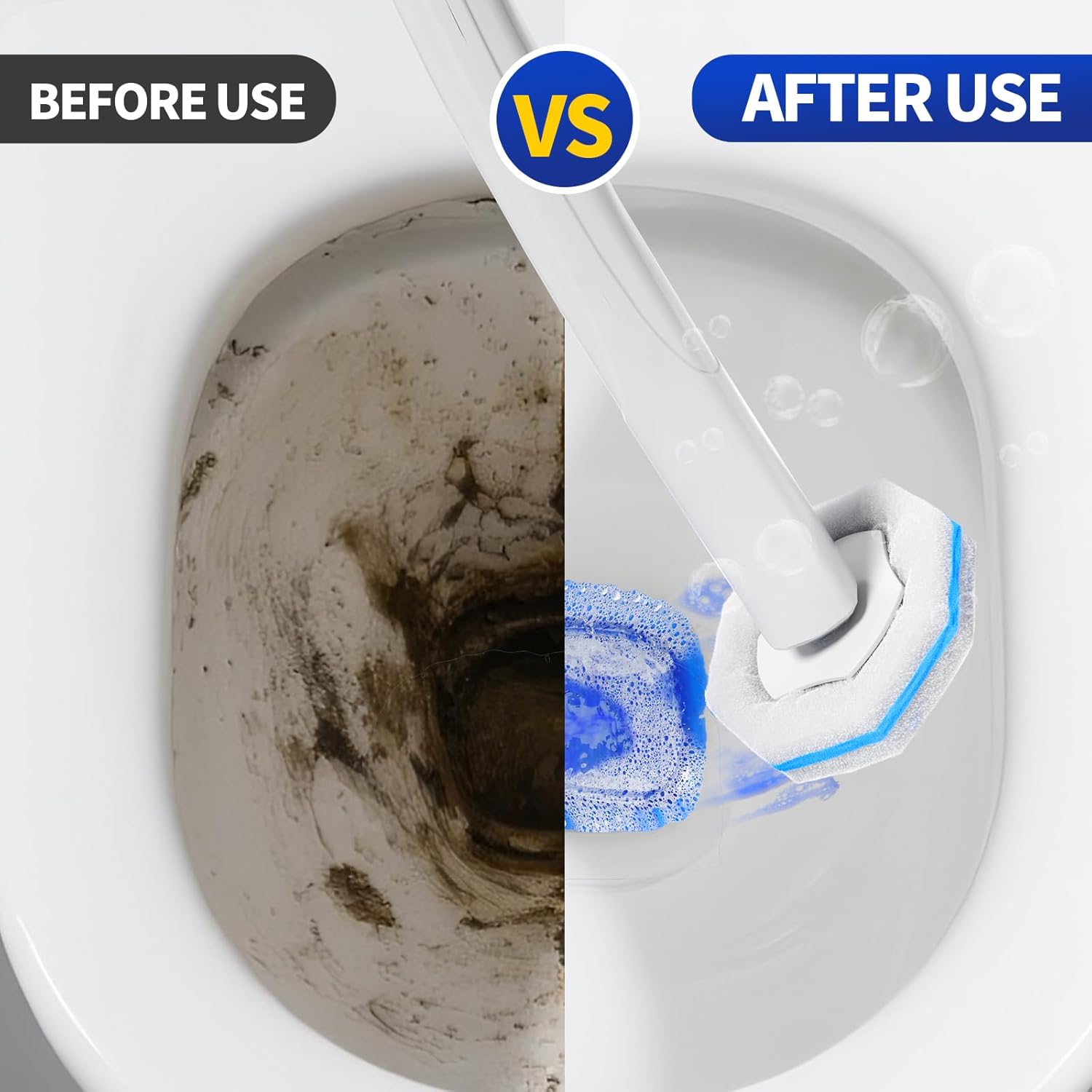 60PCS Toilet Wand Refills Compatible with Clorox Toilet Wand. Disposable Toilet Brush Refills. Bathroom Cleaning. Disposable Toilet Bowl. High-Density Disposable Toilet Brush Scrubber - Image 7