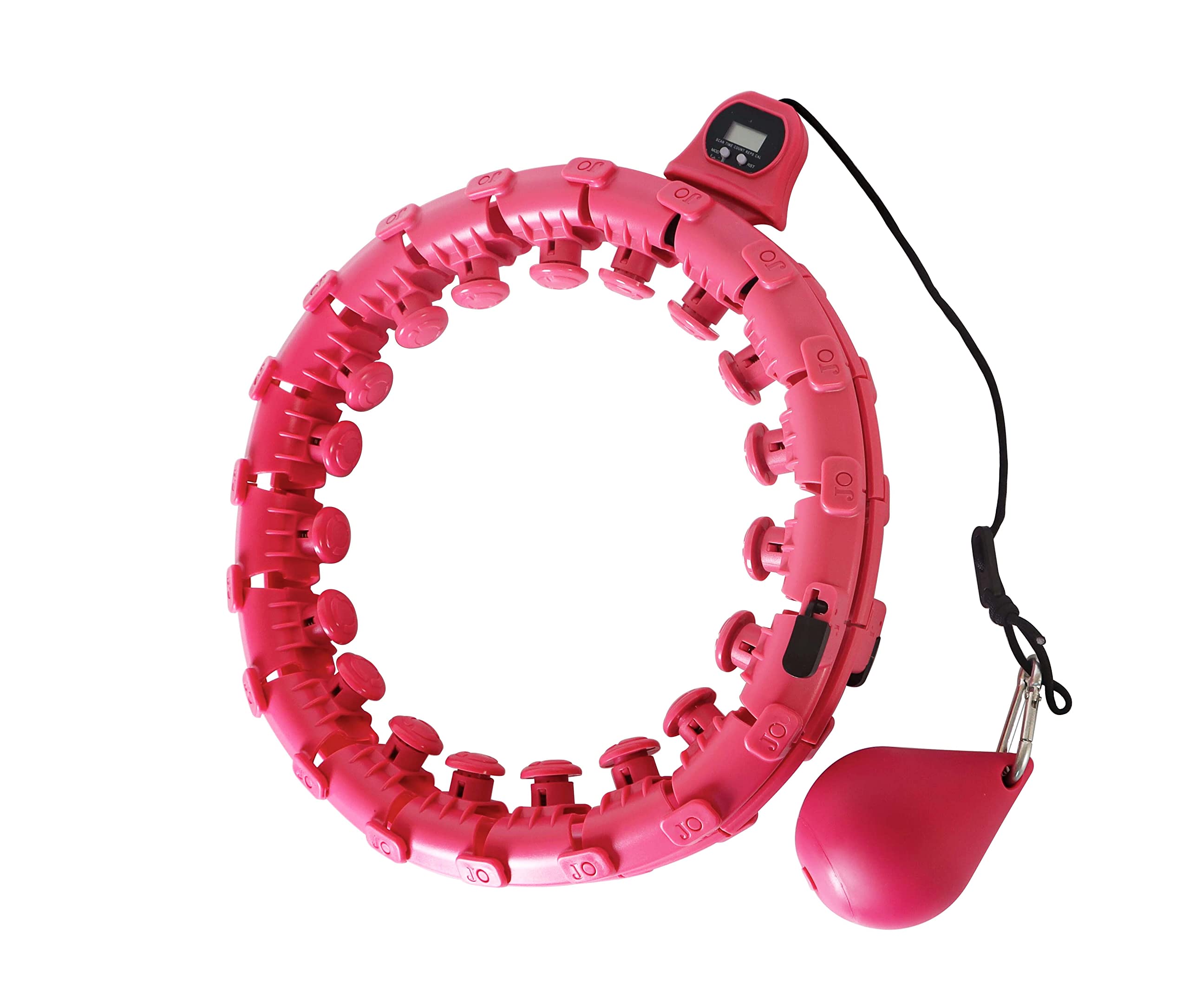 Ever Rich ® Hula Hoop Fitness/Exercise Tire Massage Hula Hoop Does Not Drop Yoga Hula Hoop Weight Loss Artifact Sports Equipment Suitable for Adults & Children (Pink Hula & Ball)