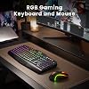 Kit gamer Redragon S101M-KS teclado y mouse inalámbricos tri-modo, teclado RGB y mouse gamer 4800 DPI, 10 teclas multimedia independientes para Wins, PC, computadora, S101 inalámbrico ideal para gamers 5