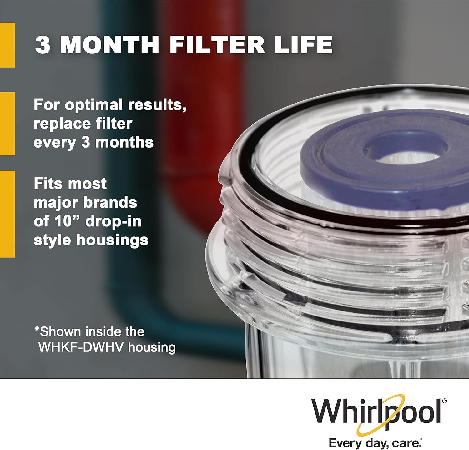Whirlpool Whole House WHKF-WHPL, confezione completa di 24 filtri, certificazione NSF, filtrazione da 30 micron, riduce sedimenti, sabbia, suolo, limo e ruggine, per alloggiamenti standard