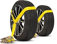 Vista 1 de US Cargo Control Red de rueda de montaje lateral con trinquete y extensión de cadena, correa de rueda fácil de usar para aplicaciones de amarre