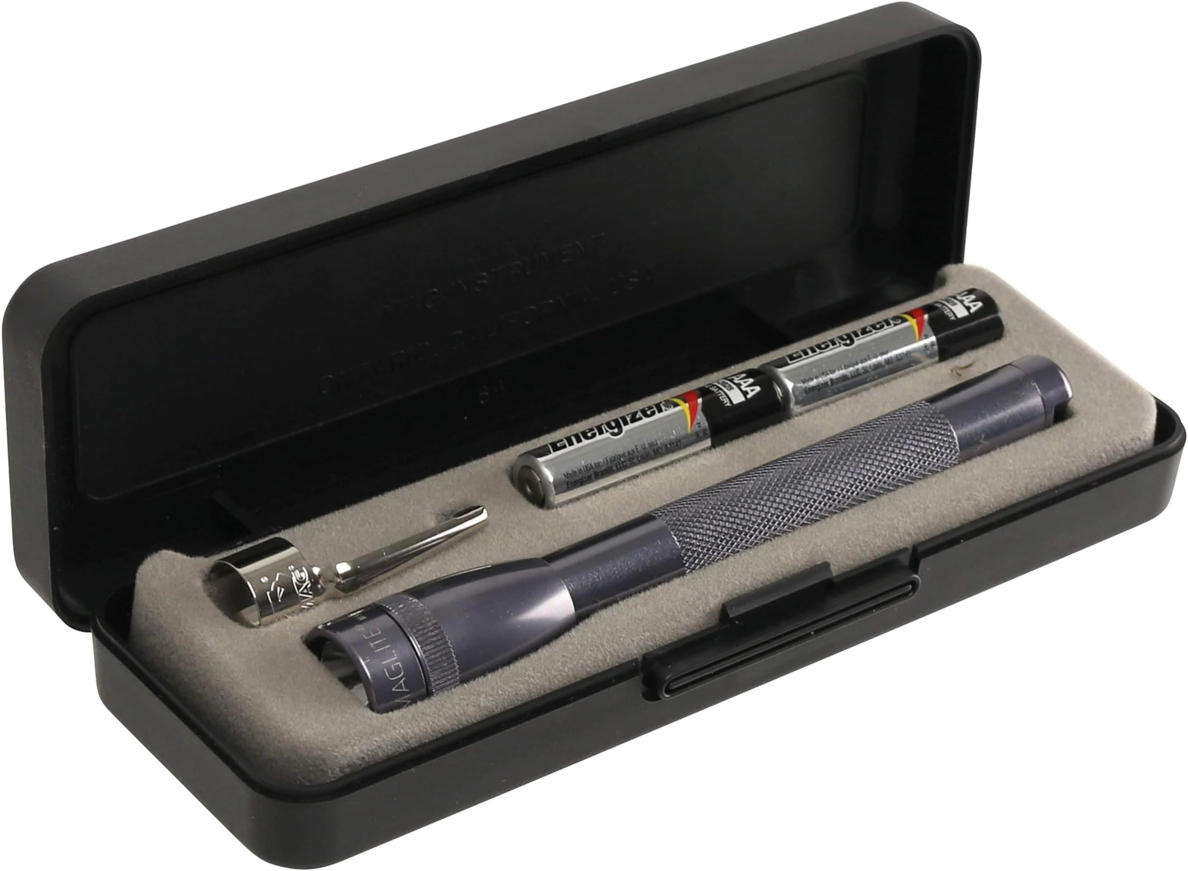 Mini Incandescent 2-Cell AAA Flashlight in Presentation Box, Gray