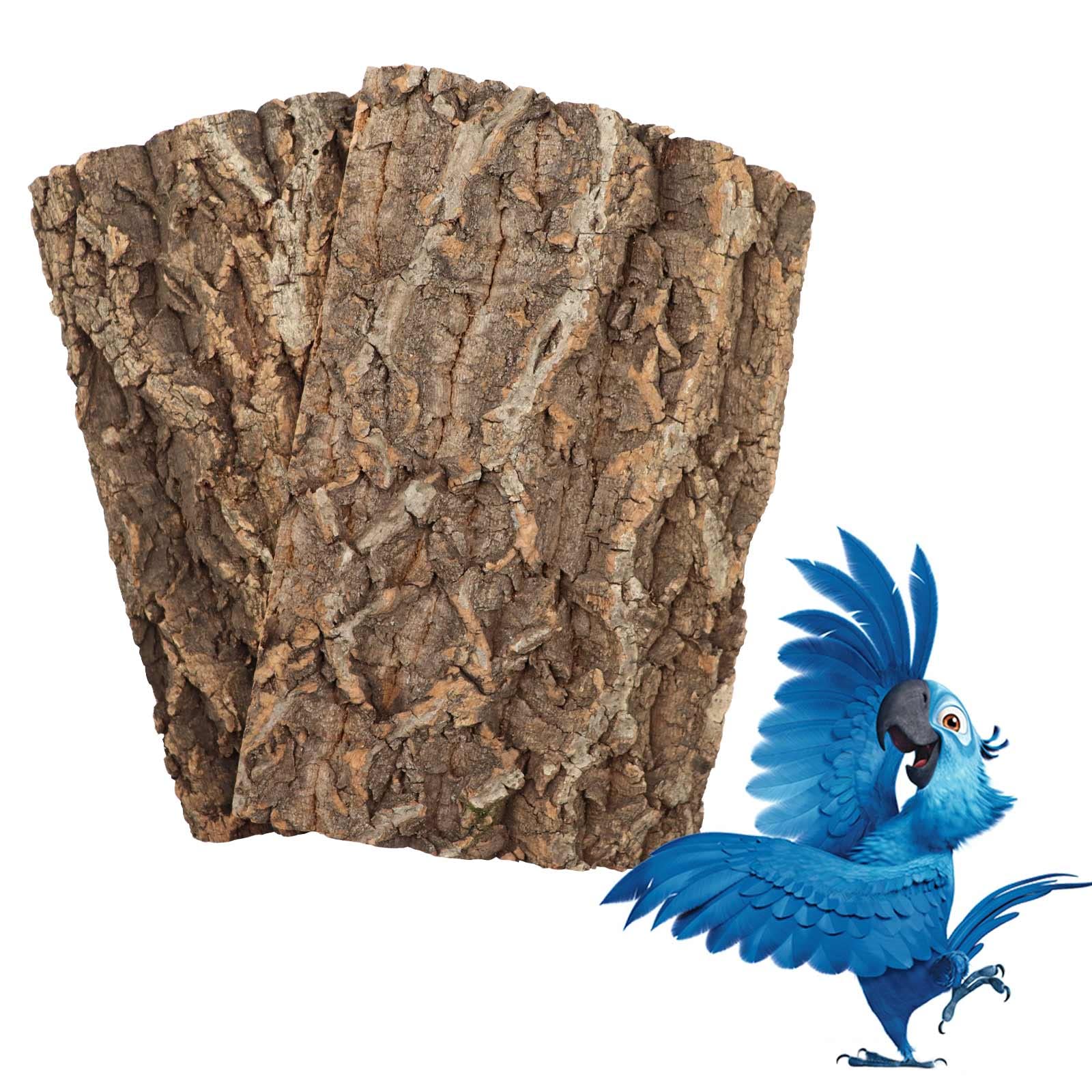 2 Pcs 16x12 Inches Natural Cork Perch, Bird Seat Boards, Decor Accessories, Cork Bark Backdrop, Toy for Bird Budgie Parrot Cockatiel Hamster Guinea Pig Rat
