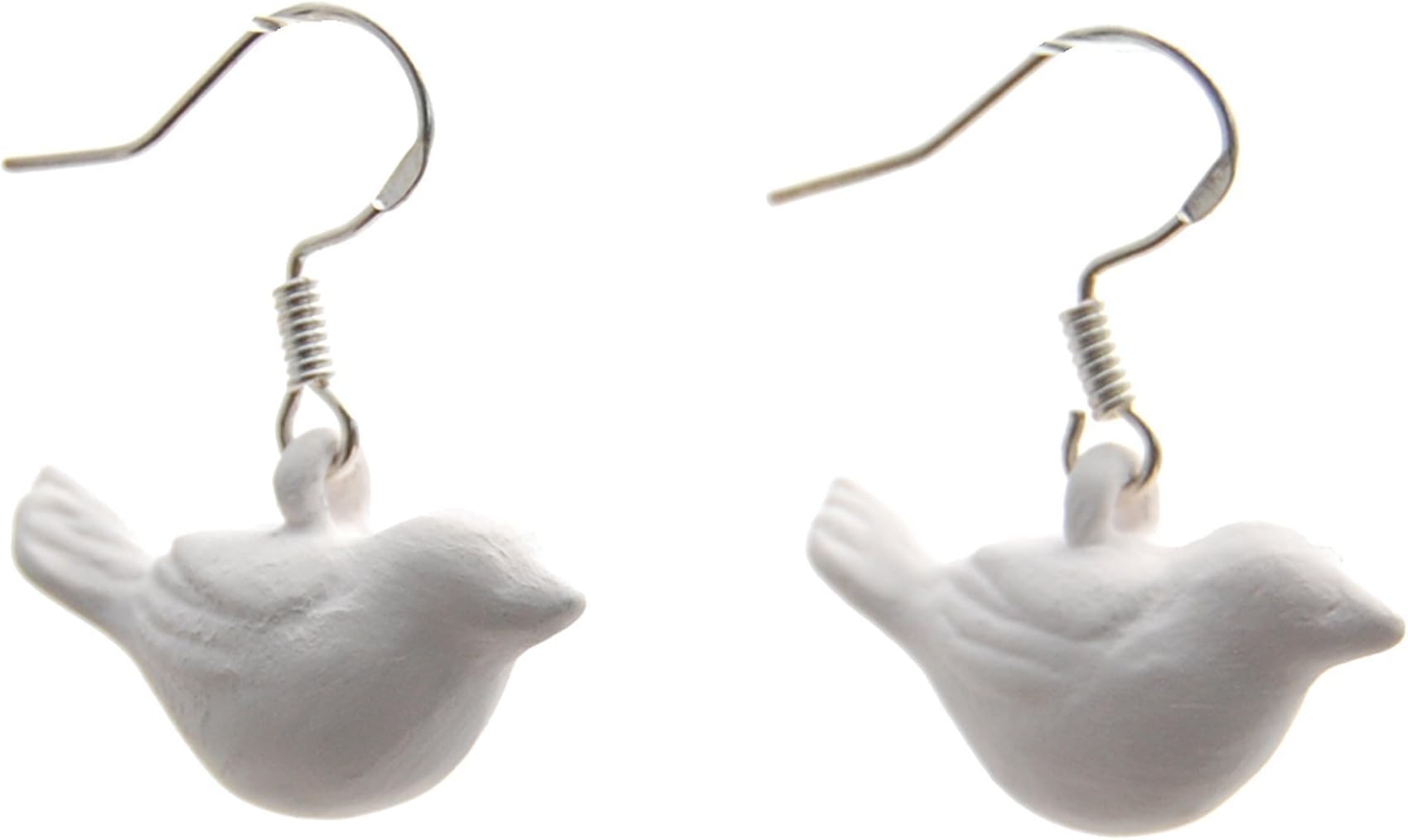 Handmade Porcelain [Bird] Diffuser Earrings for Women. 925 sterling silver