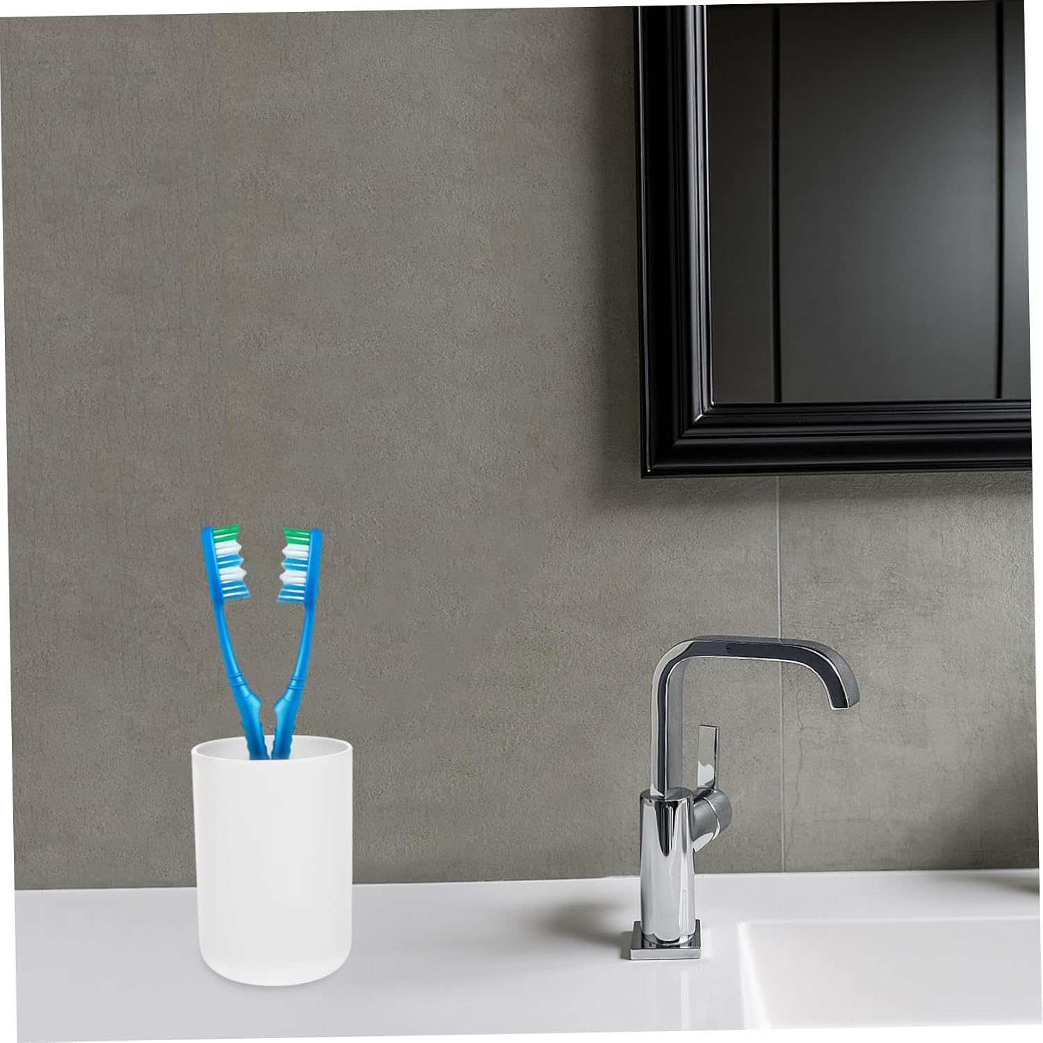 2pcs Tooth Brush Cup Reusable Tumbler Travel Mouthwash Cup for Bathroom
