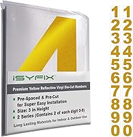 Vista 29 de iSYFIX Calcomanías de Números de Vinilo Verde Manzana – 1.5 Pulgadas Autoadhesivas (2 Juegos) – Calcomanía Premium Troquelada y Pre-espaciada