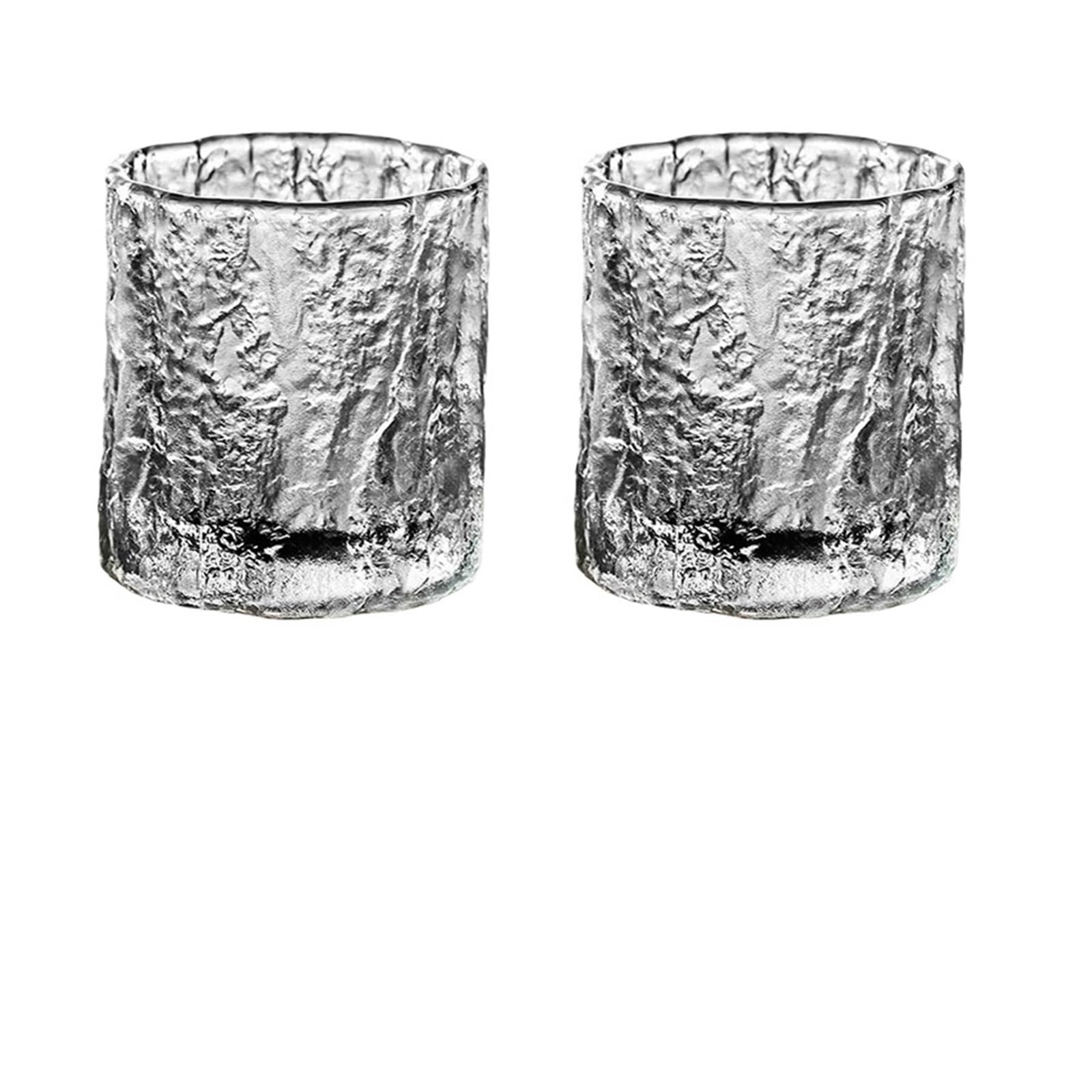 Vasos de Cristal Vasos De Whisky Tazas Antiguas Copas Cóctel Con Rocas Para beber(Two pcs)