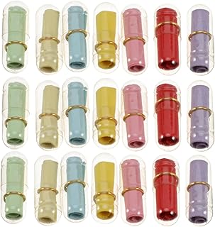 EXCEART Clear Mini Capsule Message Bottles 50Pcs Message Bottles Clear Pill Shaped Plastic Lovely Capsule Mini Friendship Letter Wishing