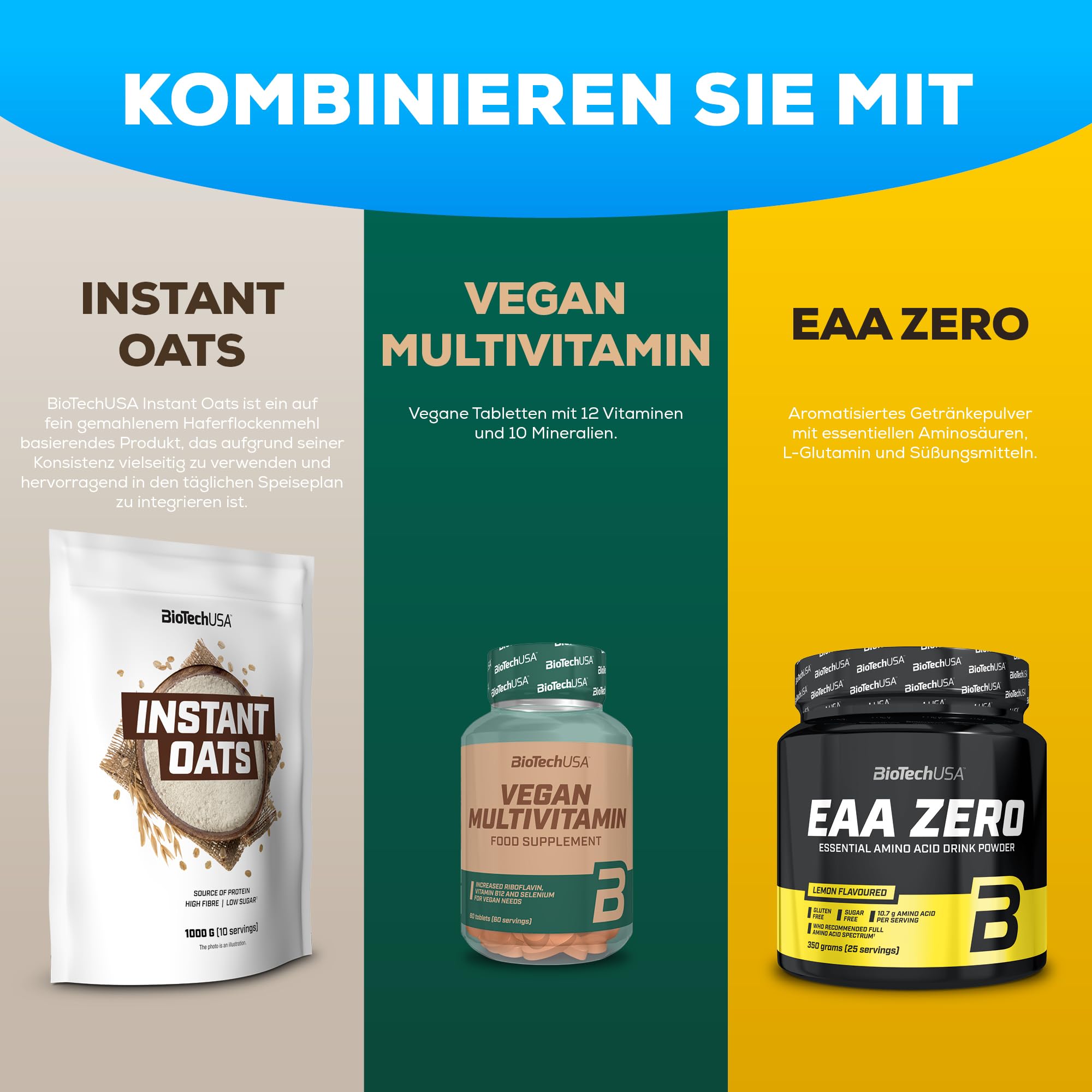 BioTechUSA Protein Power | Hoher Proteingehalt, zuckerfrei, laktosefrei, glutenfrei | mit zugesetztem Kreatin, 4 kg, Vanille