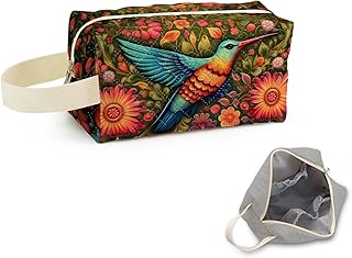 Hummingbird - Bolsa de maquillaje acolchada p...