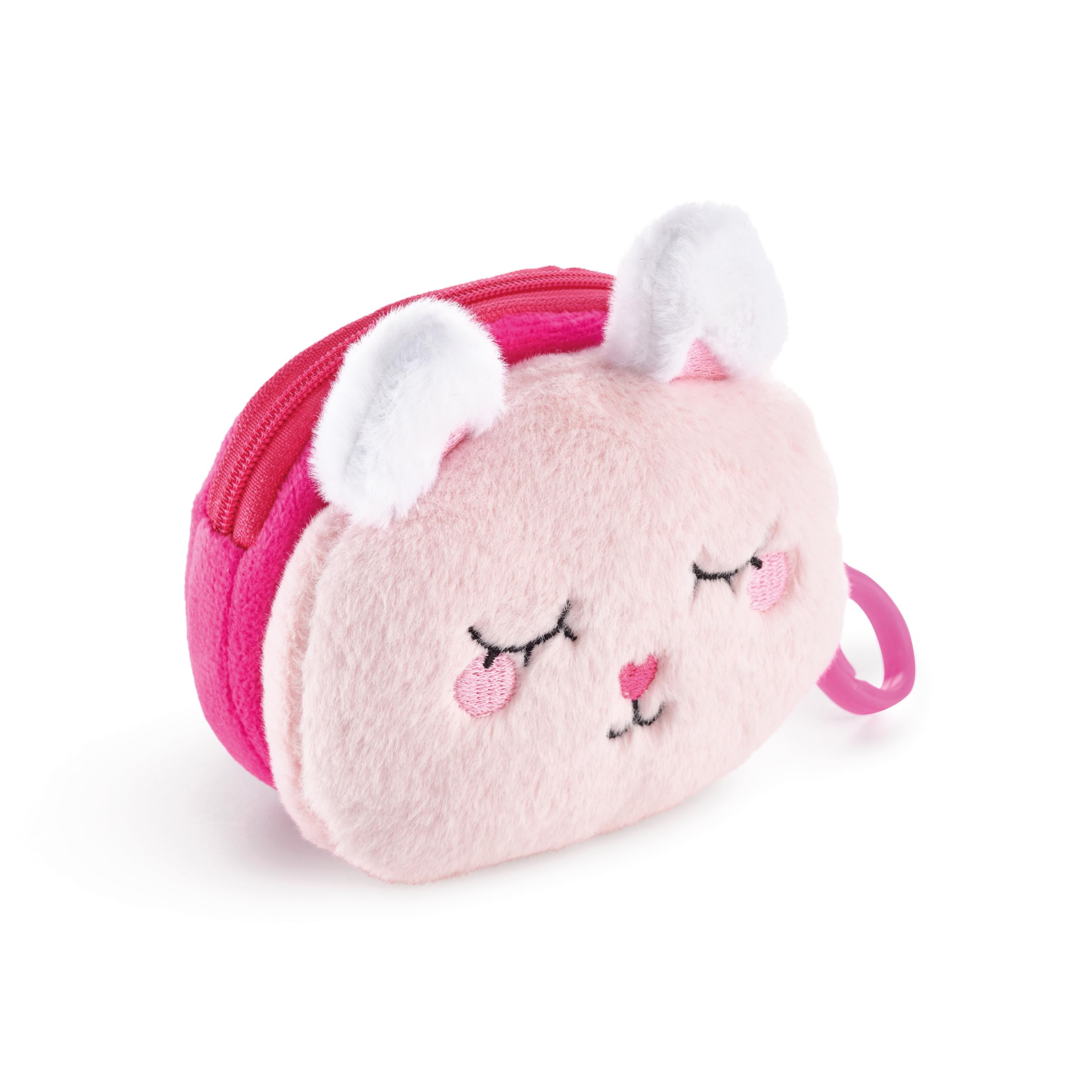 Back2Fun - Plush Coin Purse, Size 95 x 95 x 60 mm, Pink, 95 x 95 x 60 mm, Rabbit