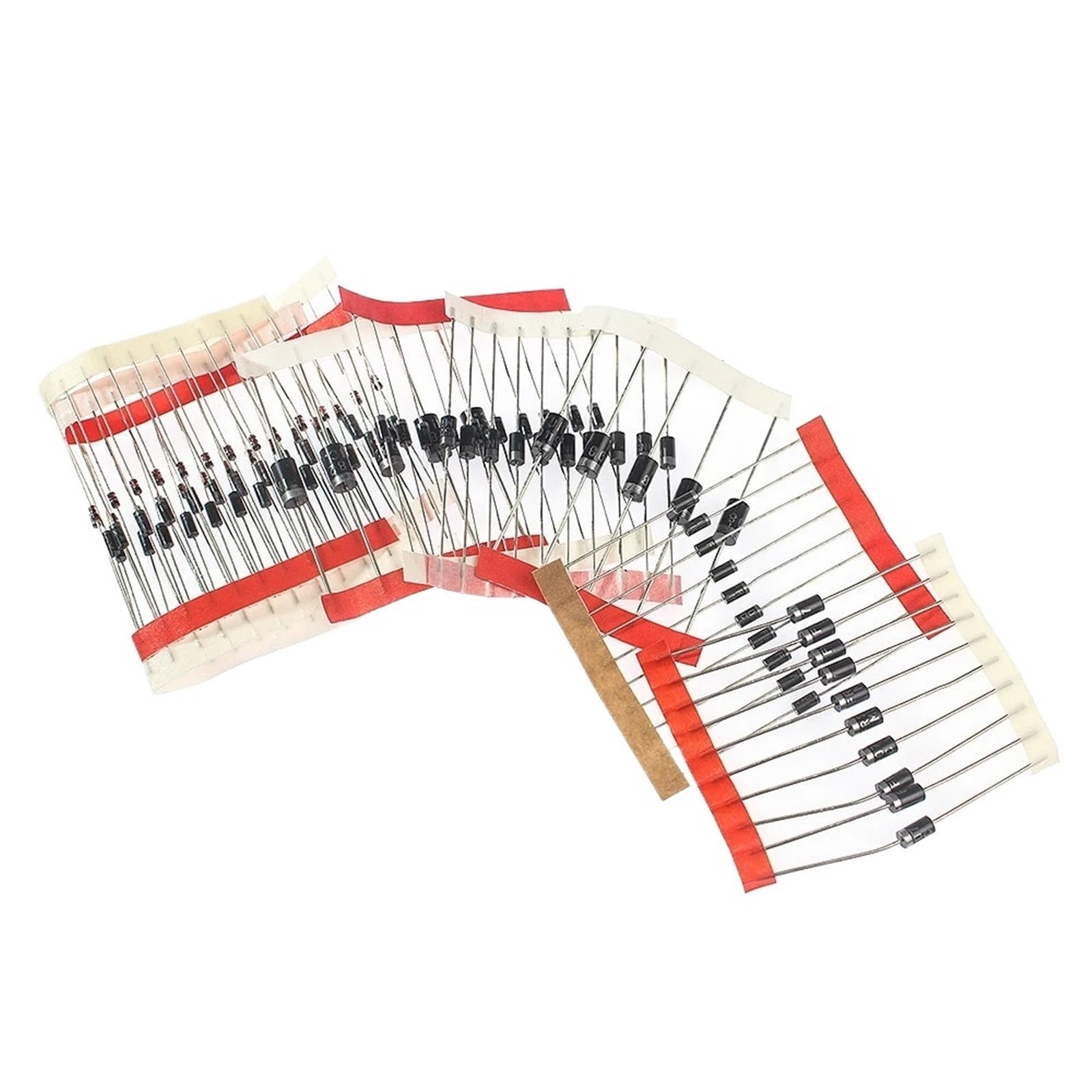 100/200 pz Diodo Schottky a Commutazione Rapida 1N4148 1N5817 1N5819 1N4007 1N5399 Kit Diodi Raddrizzatore DO-41 / DO-35 / DO-15(200pcs 1N5817)
