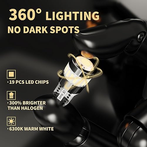 Miniatura 36 de Yorkim Bombilla LED 7440, luces rojas brillantes, bombillas LED T20, 7443 LED, 7441 LED, W21W LED, 7444 bombillas, para luz de marcha atrás/de Rojo