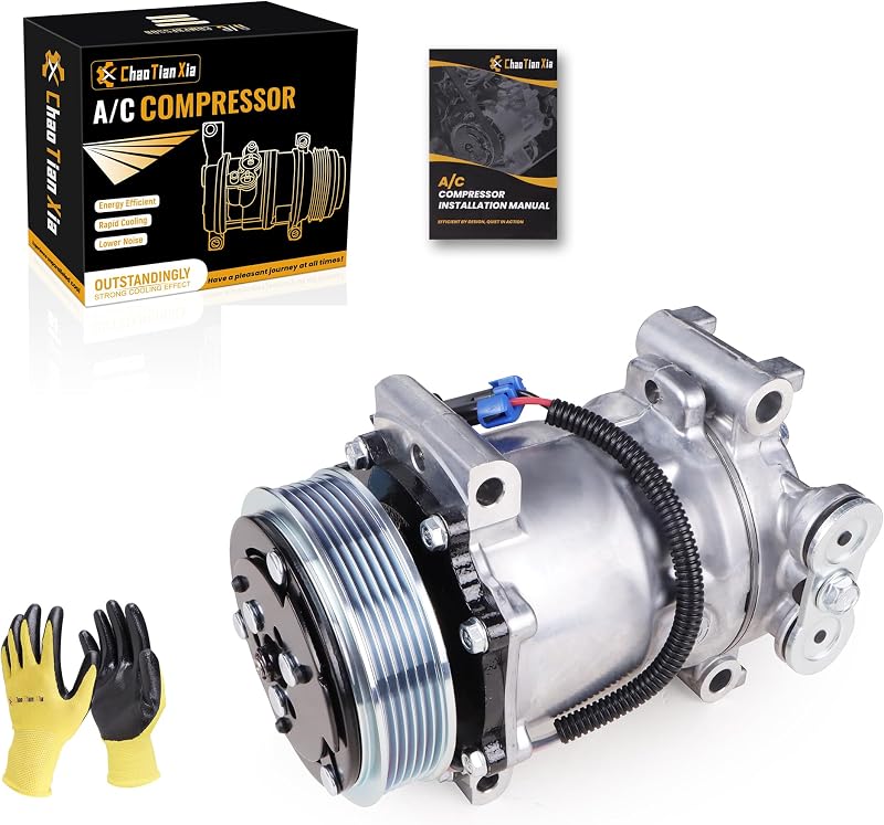 Compressor de ar-condicionado automotivo ChaoTianxia com embreagem 6PK – 1 unidade