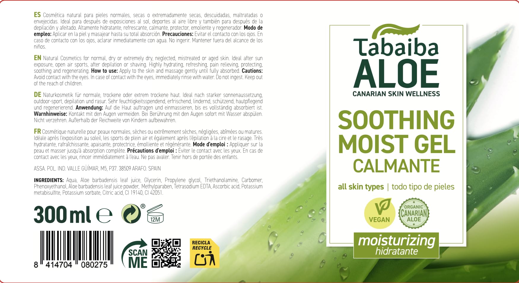 TABAIBA Hydragel Hydragel żel nawilżający z aloesem 300 ml Tabaibaloe