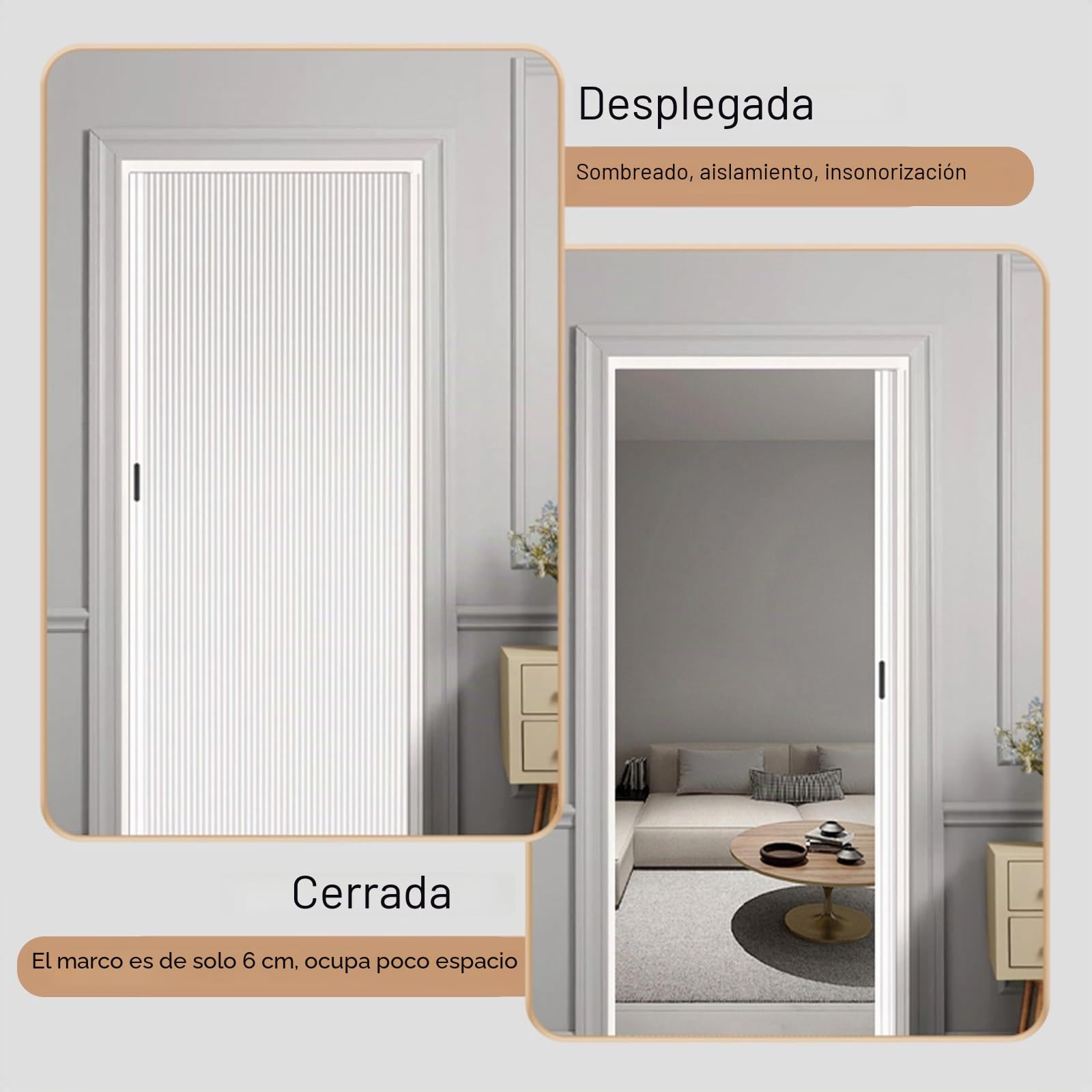 Puerta Corredera Plegable Puerta De Concertina para Baño 60 65 70 75 80 85 90 CM Ancho, Puertas Plegables Interiores Personalizables, Sin Taladrar(70x180cm/27.6x70.9in)