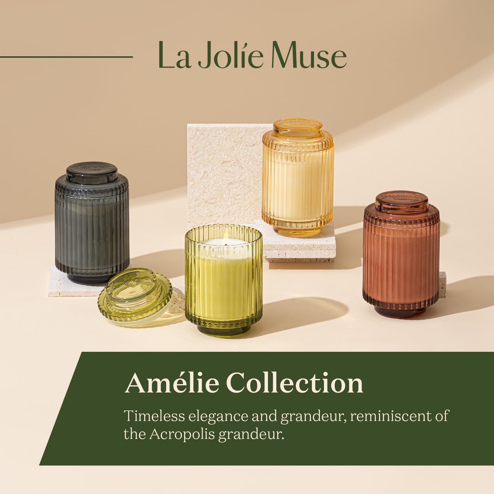 Amélie Starlit Bougie parfumée Sapin doré Taille moyenne 325 ml