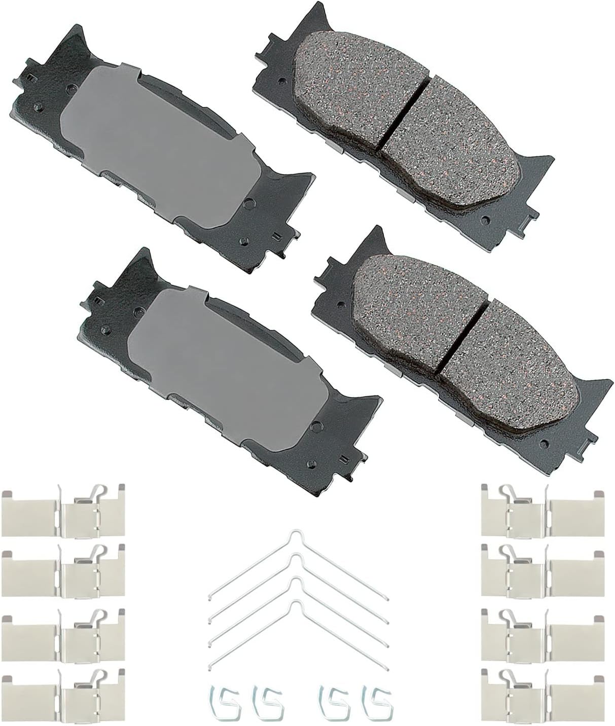 Akebono ACT1222A Ultra-Premium Ceramic Front Disc Brake Pads , GREY