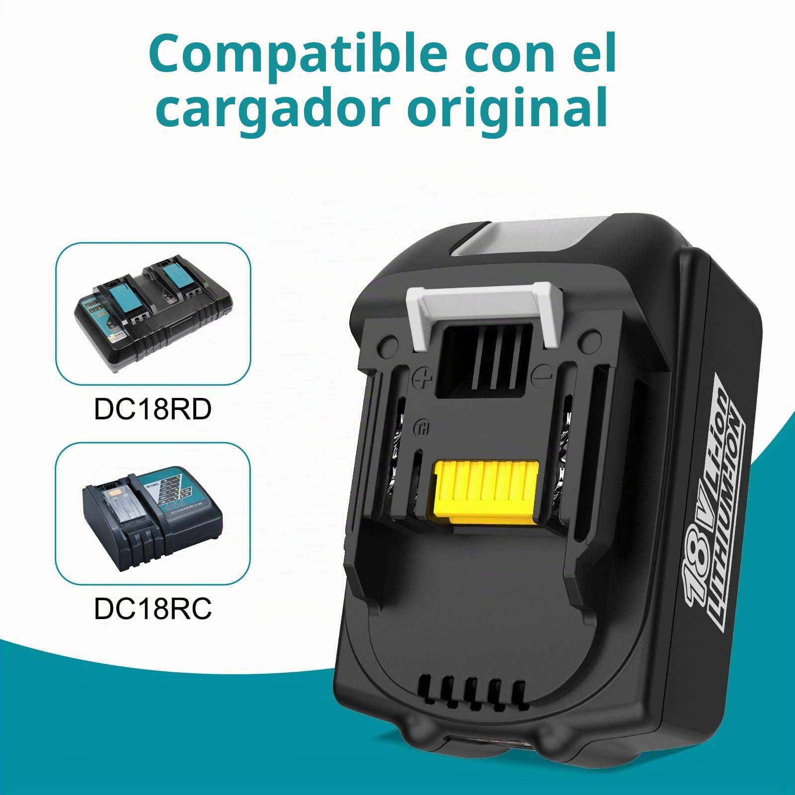 Energup 4 Piezas 18V 5.5Ah Batería para Makita Batería 18V BL1850B BL1850 BL1860 BL1840 BL1830 BL1815 BL1820 con Indicador LED