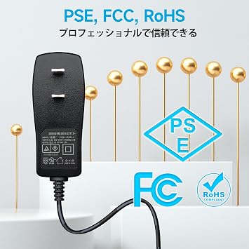 PSE Certified ANLINK 12V 1A/1000mA Power Adapter, AC 100-240V 50/60Hz to DC 12V 1A/1000mA 12W 5.5x2.1mm Wall Charger, Center Positive, 1.8M 20AWG Long Cable, Stable and Flexible Use