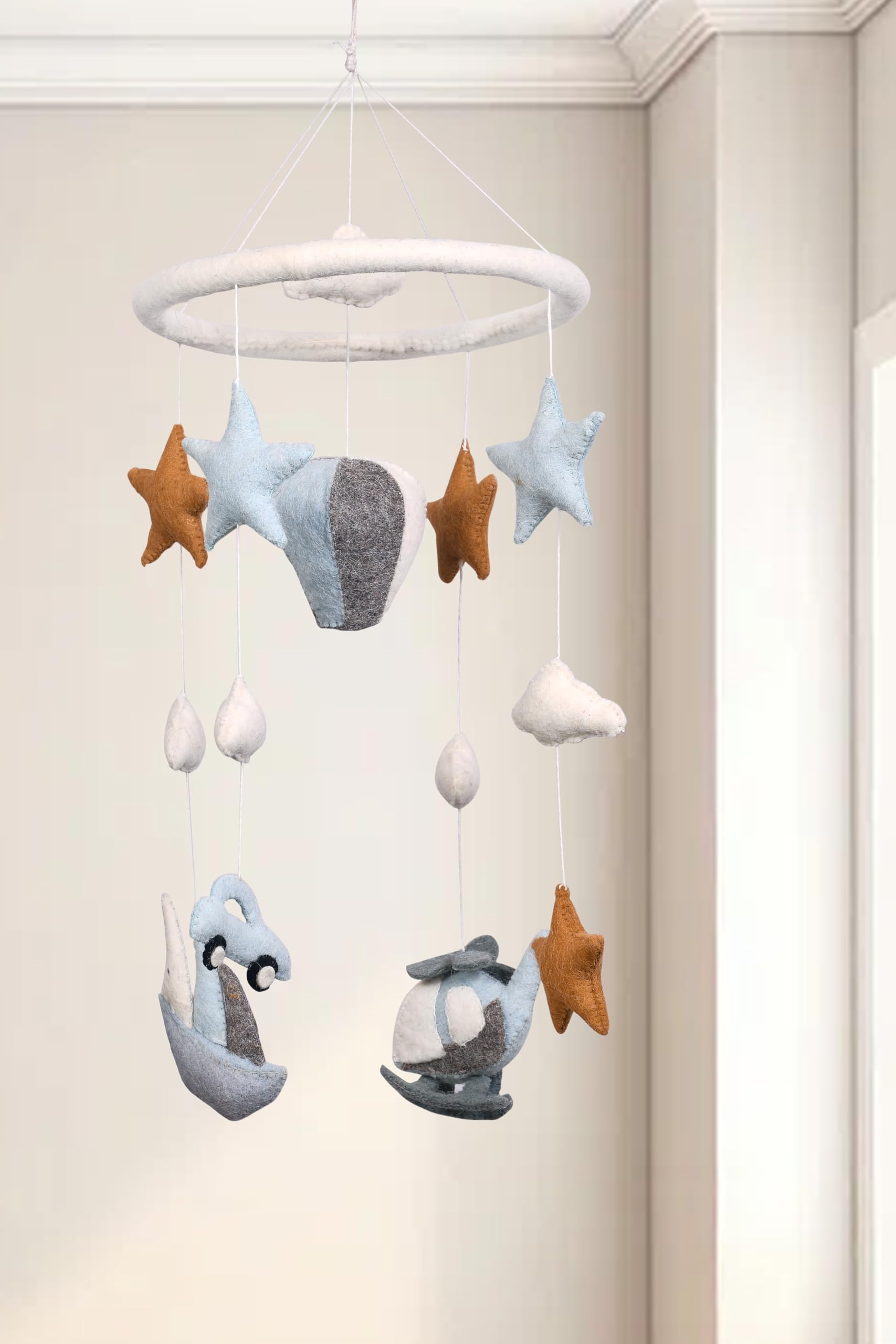 THB Baby Mobile Animal Nursery Decoration Newborn Shower Gift Birthday Gift | Baby Bed Decoration for Boys and Girls Toys Figure Playing Set for Babies |DIY Hanging 2
