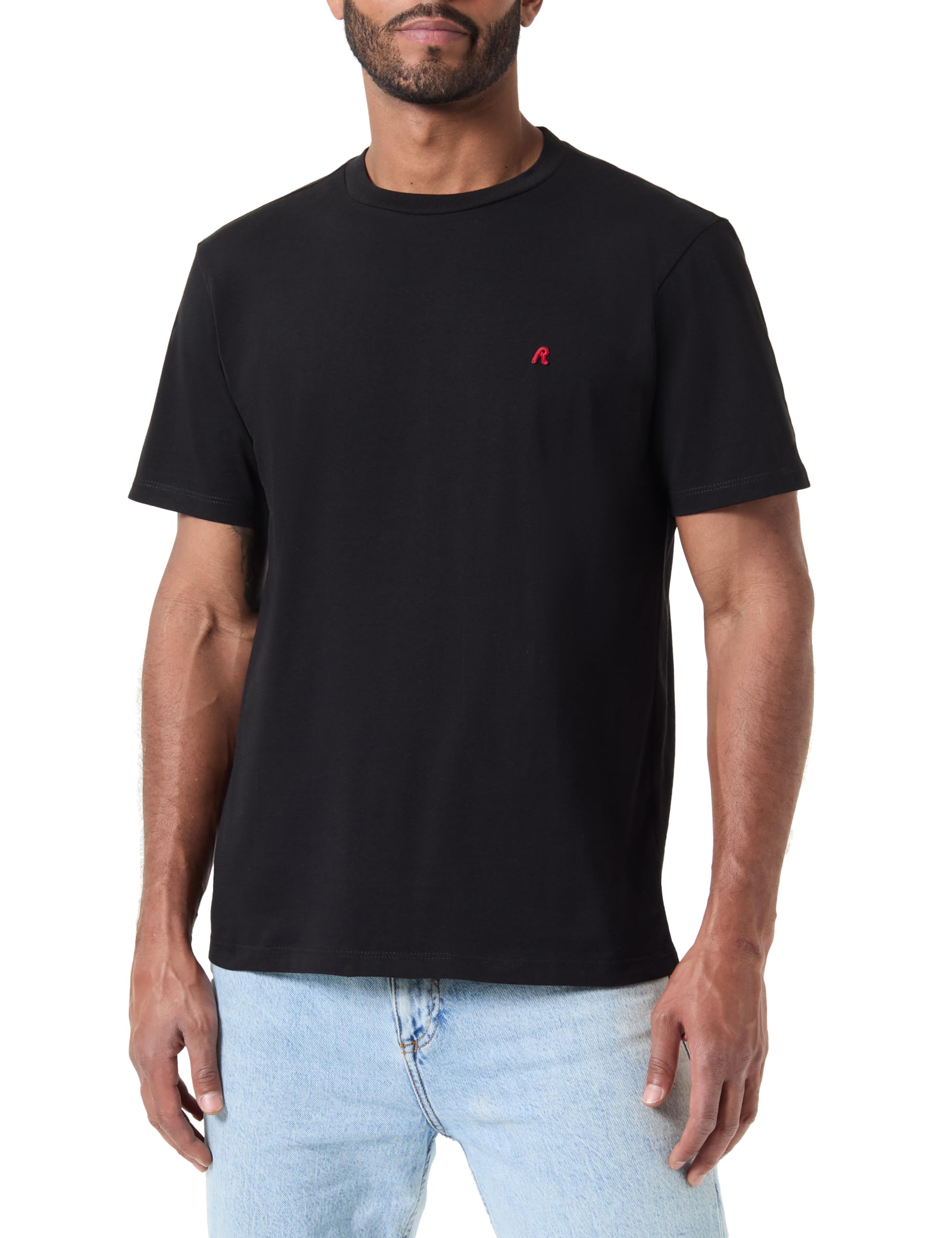 Replay Men's M6920 T-Shirt, 098 Black, L