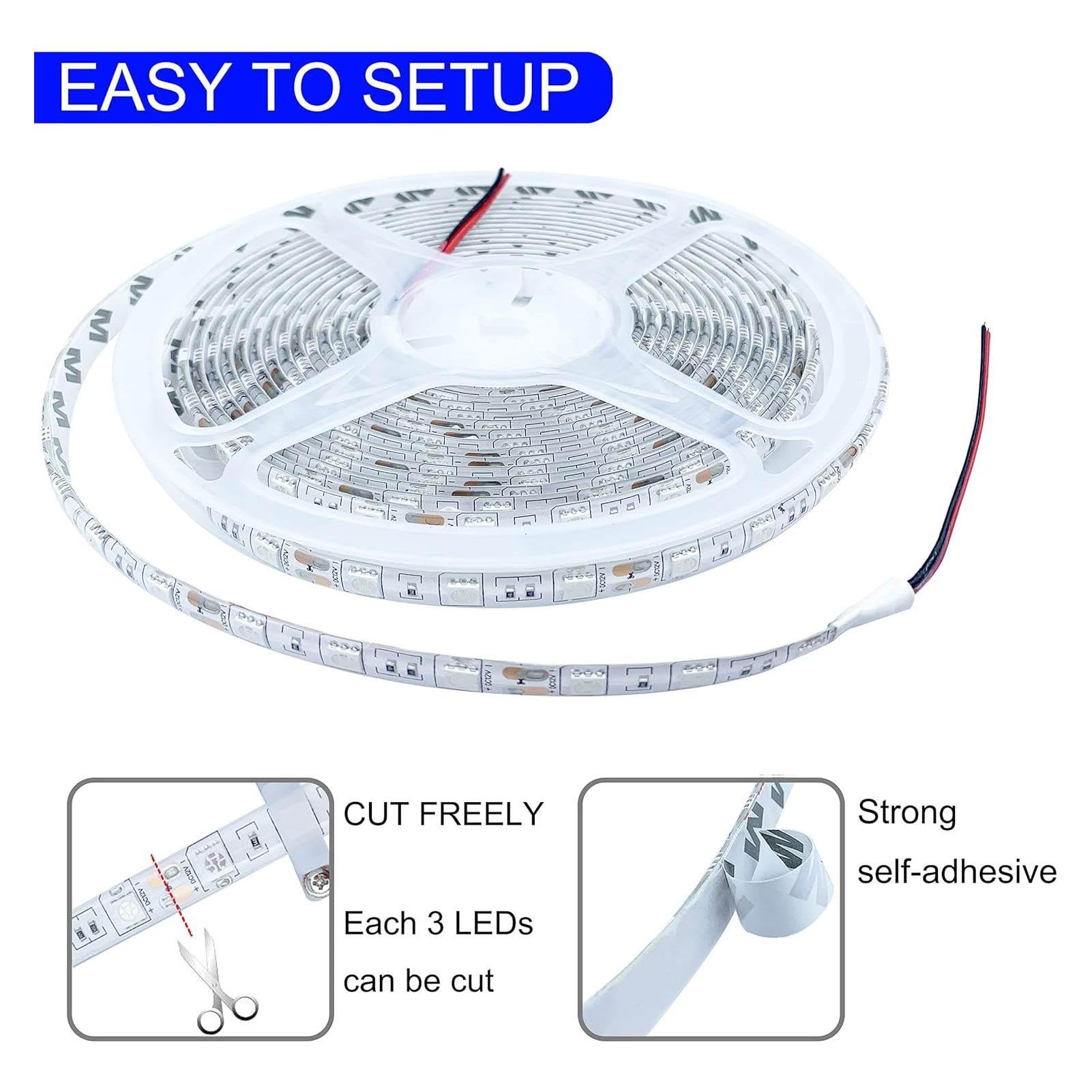 Tira de luces LED para barcos,Luces LED marinas | Luces LED para barcos Tira de luz negra de 5 m/16,4 pies,Luces impermeables para yates, luces interiores decorativas para kayak, coche, barco, yate