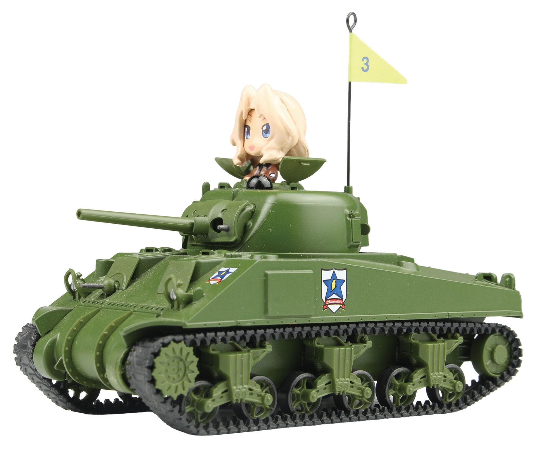 ガールズパンツァーRC戦車　M4シャーマン　新品未使用 Amazon.co.jp: プラッツ (PLATZ) ガールズ&パンツァー 1/64 RCバトル