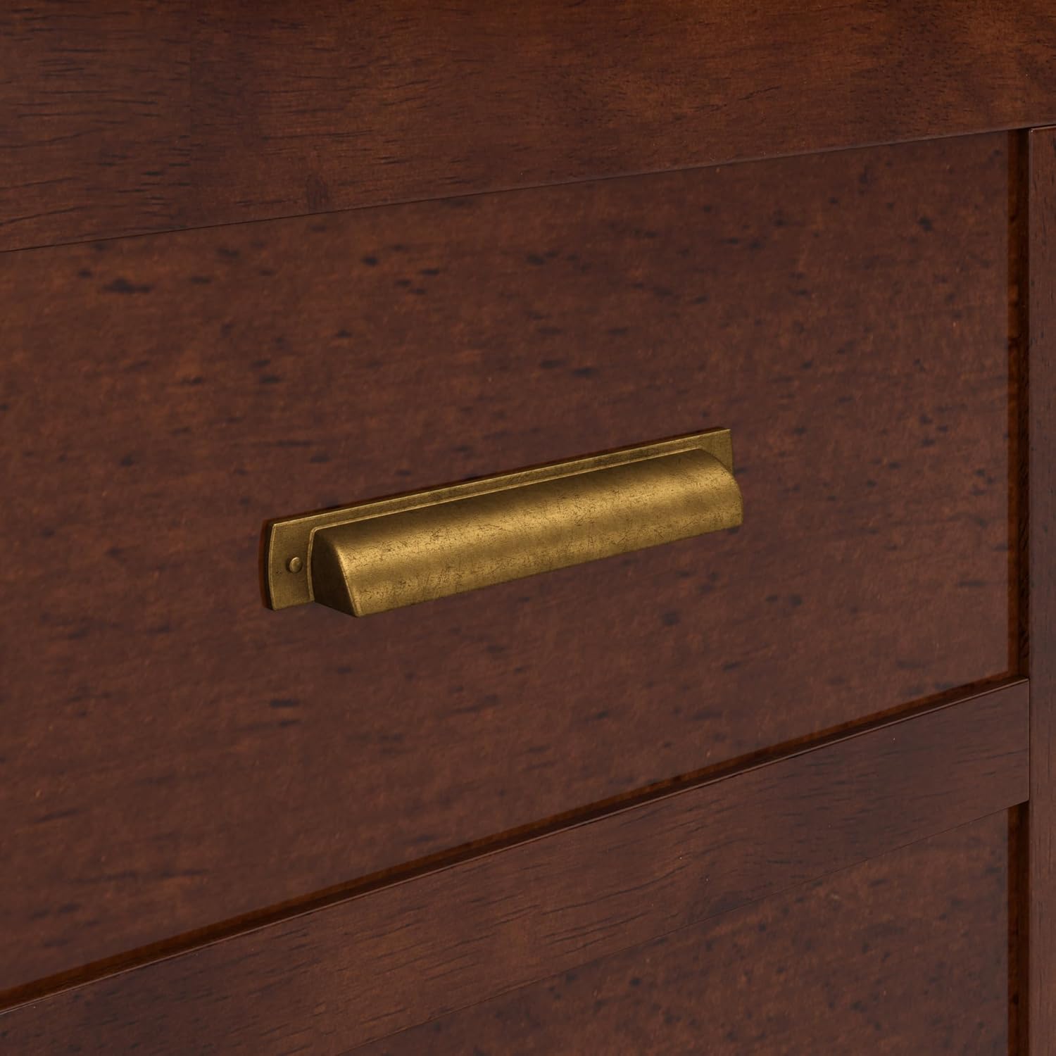 AFI, Charleston Queen Wood Murphy Bed Chest with 6" Mattress, Walnut