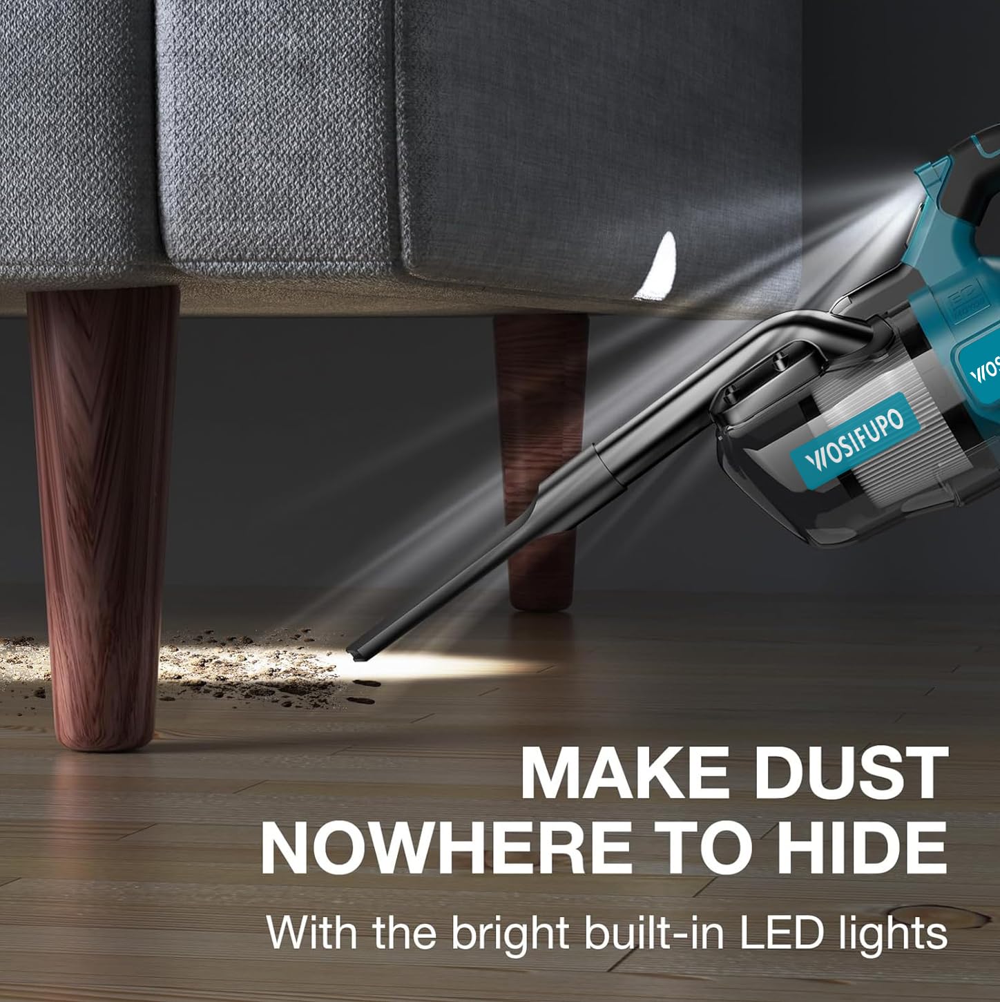 Akku Staubsauger für Makita 18V Akkus,20000Pa Leichter Staubsauger mit HEPA-Filter,5in1 Handstaubsauger mit LED-Licht Für Teppich,Hartboden,Möbel,Auto (Ohne Akku) Blau