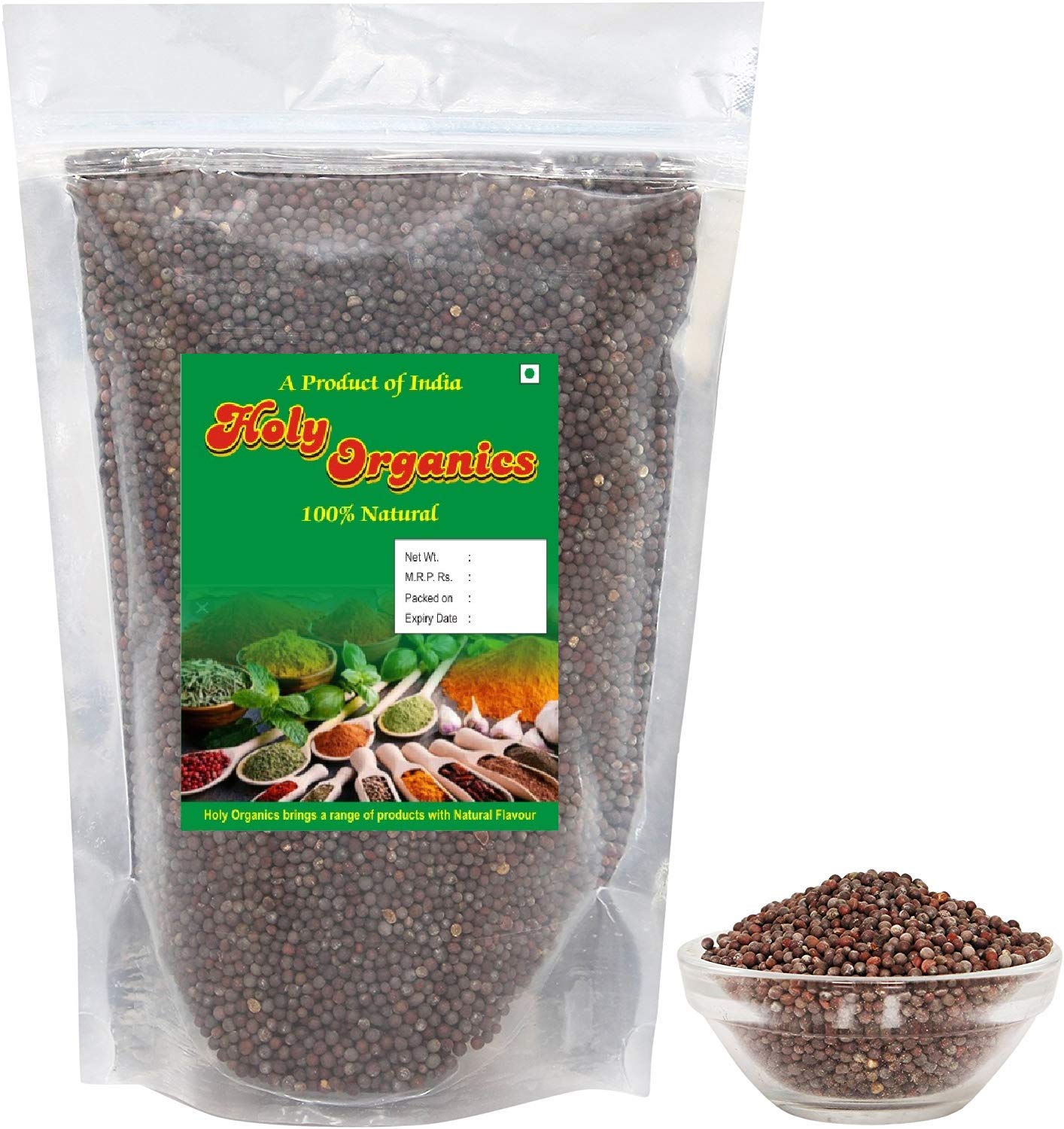 Earth Best 100% Natural Mustard Black Seeds Organic (Sarson Kali) 250 Gm