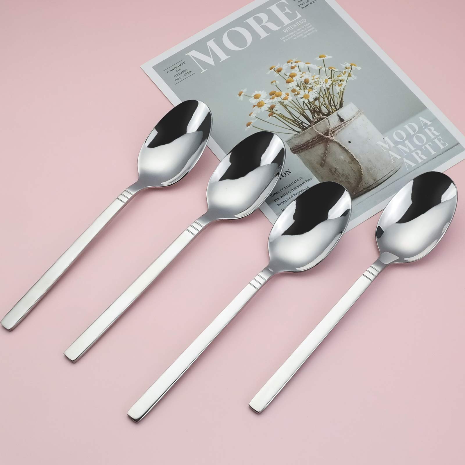 Kiddream Cucchiai da Cucina Acciaio, Cucchiaio Acciaio Inox, Set di 12