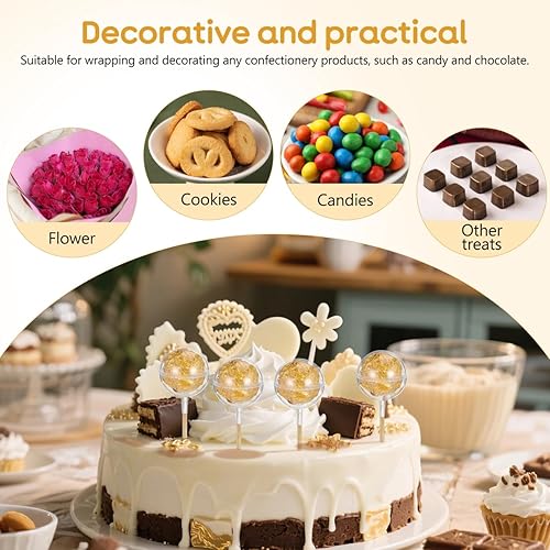 Miniatura 3 de EXCEART Envolturas de trufas para embalaje de dulces, 25 piezas de mini tazas de chocolate de 2.16 x 1.57 x 1.57 pulgadas, envoltorios decorativos