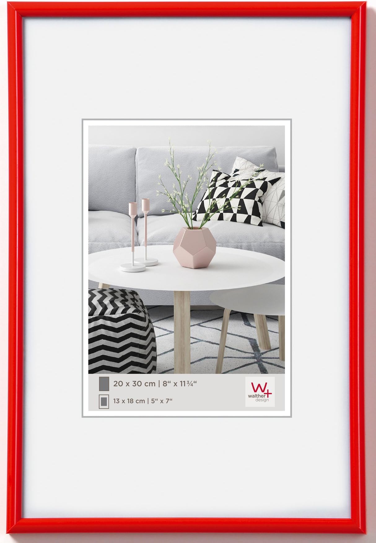Walther design KR040H Galeria picture frame, 11.75 x 15.75 inch (30 x 40 cm), red