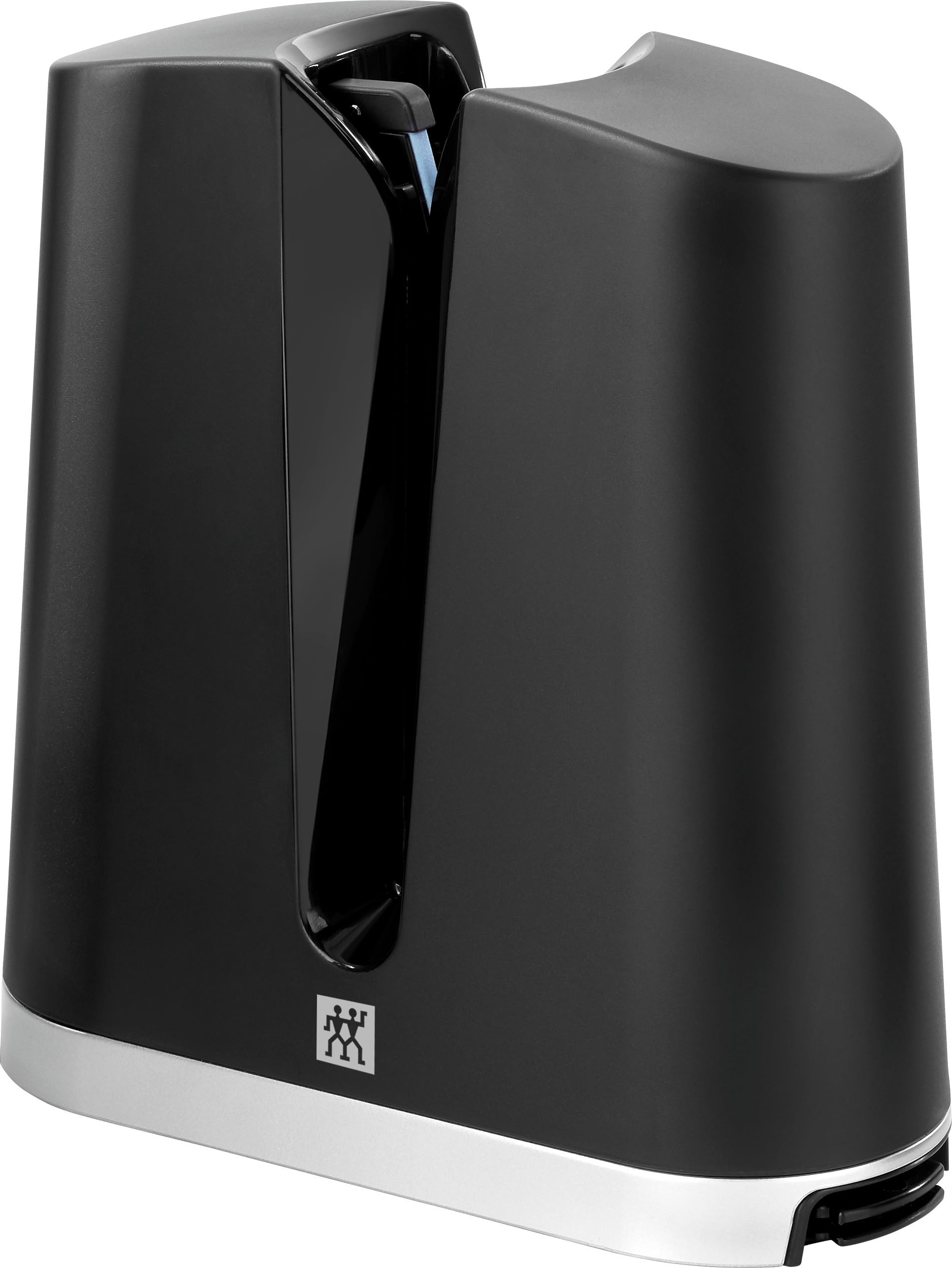 ZWILLING V-Edge afilador de cuchillos con piedras cerámicas, apto para cuchillos europeos y japoneses, negro