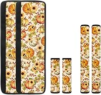 Vista 24 de 6 fundas para manija de puerta de refrigerador de Acción de Gracias, cubierta de manija de nevera de otoño, hoja de arce, protector de manija