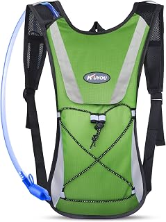 KUYOU Lightweight Insulated Running Hydration Vest with 2L Bladder - Reflective Backpack for Trail Running, Marathons, Hiking, Cycling