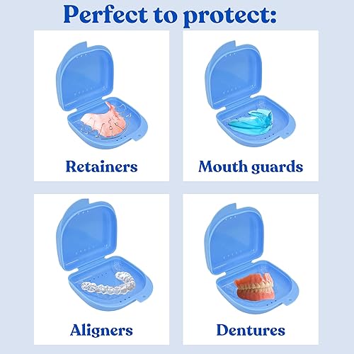 Miniatura 5 de Estuche de retención con orificios de ventilación - Contenedor de ortodoncia para sujetar retenedores, alineador, protector nocturnoprotector bucal.